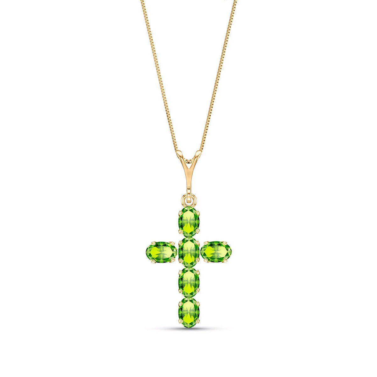 Yellow Gold Cross Necklace Ruby 10K — Eleonora