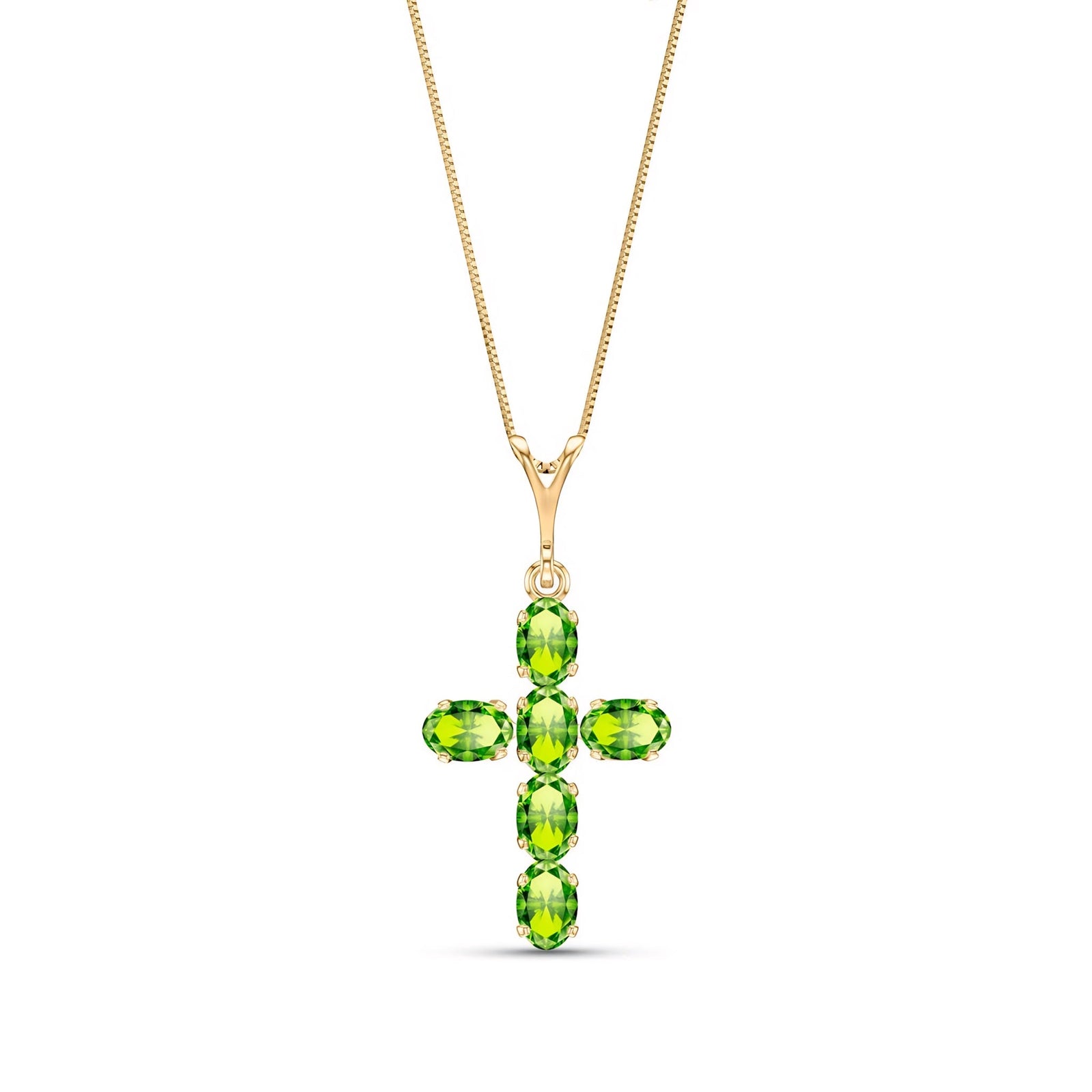 Yellow Gold Cross Necklace Ruby 10K — Eleonora