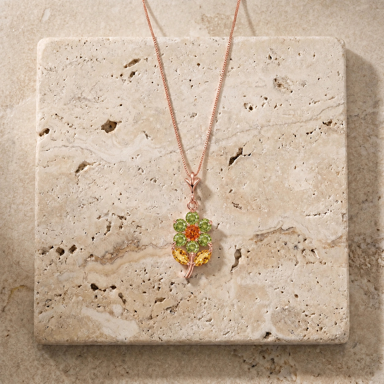 Rose Gold Citrine & Peridot — Tomasina