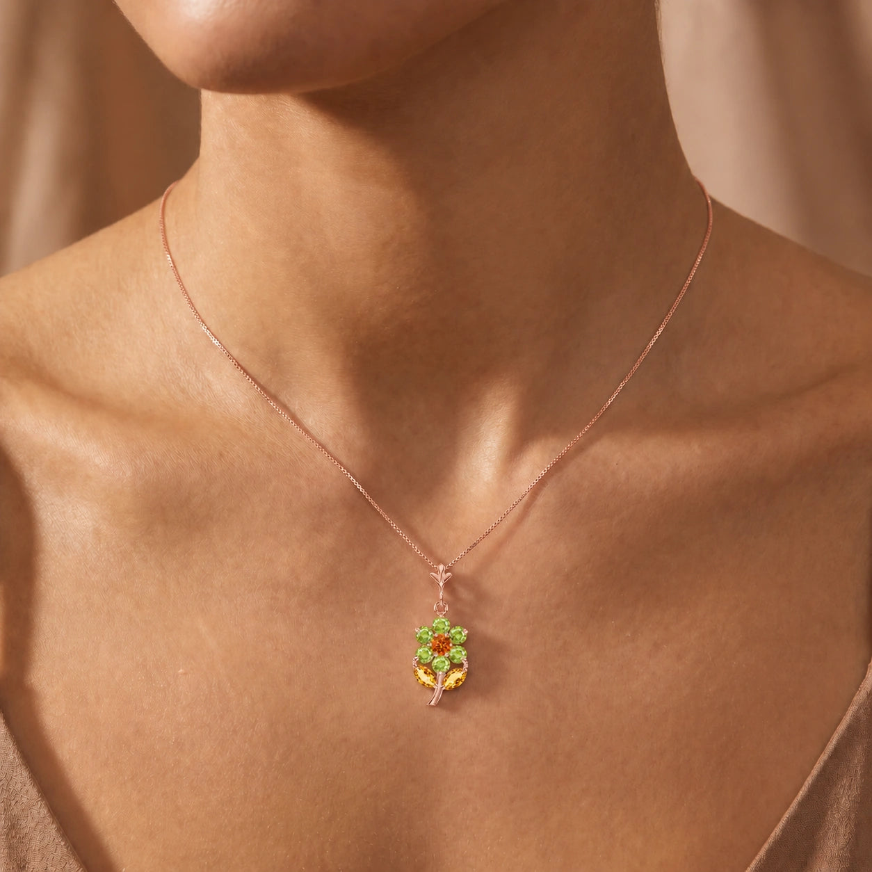 Rose Gold Citrine & Peridot — Tomasina