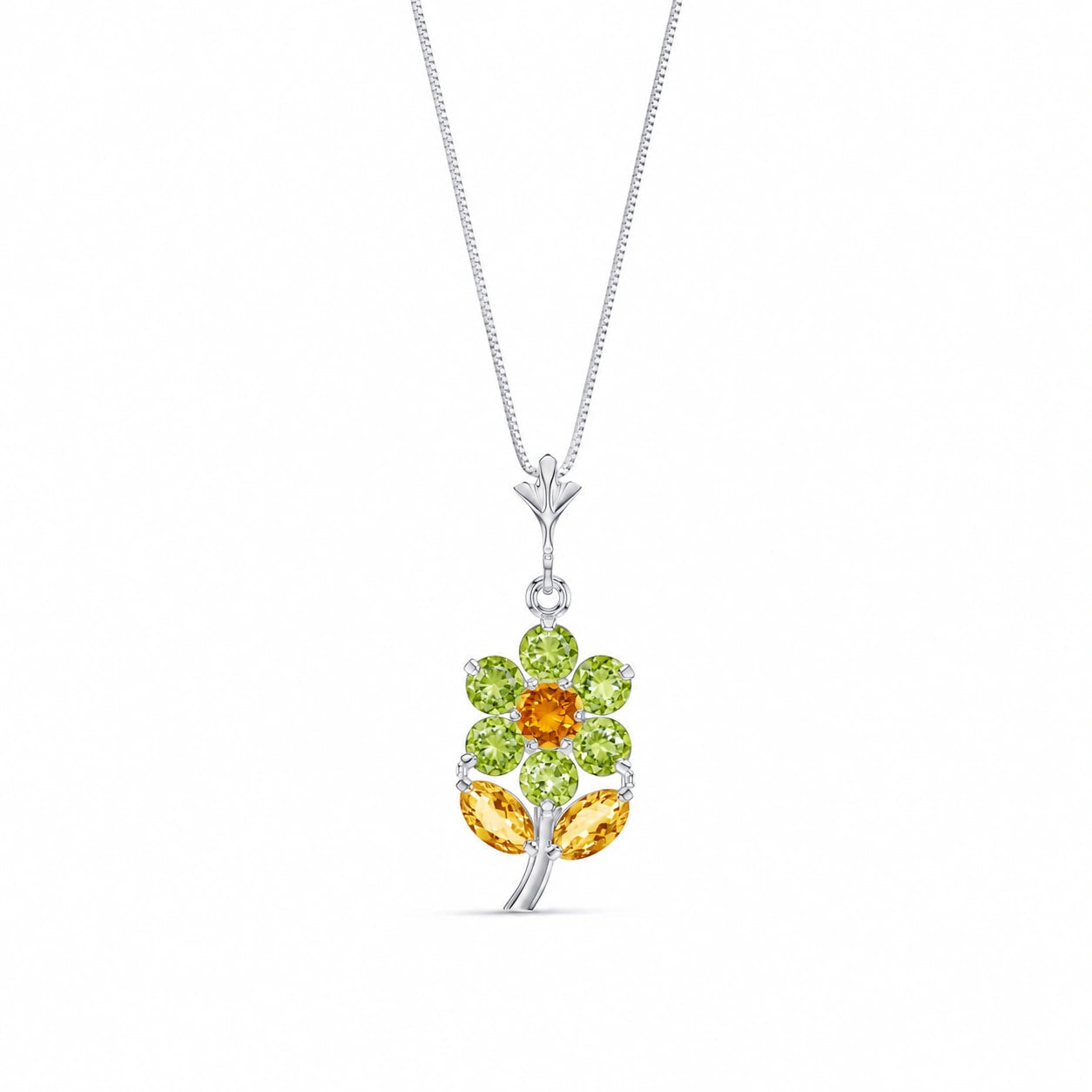 White Gold Citrine & Peridot — Tomasina