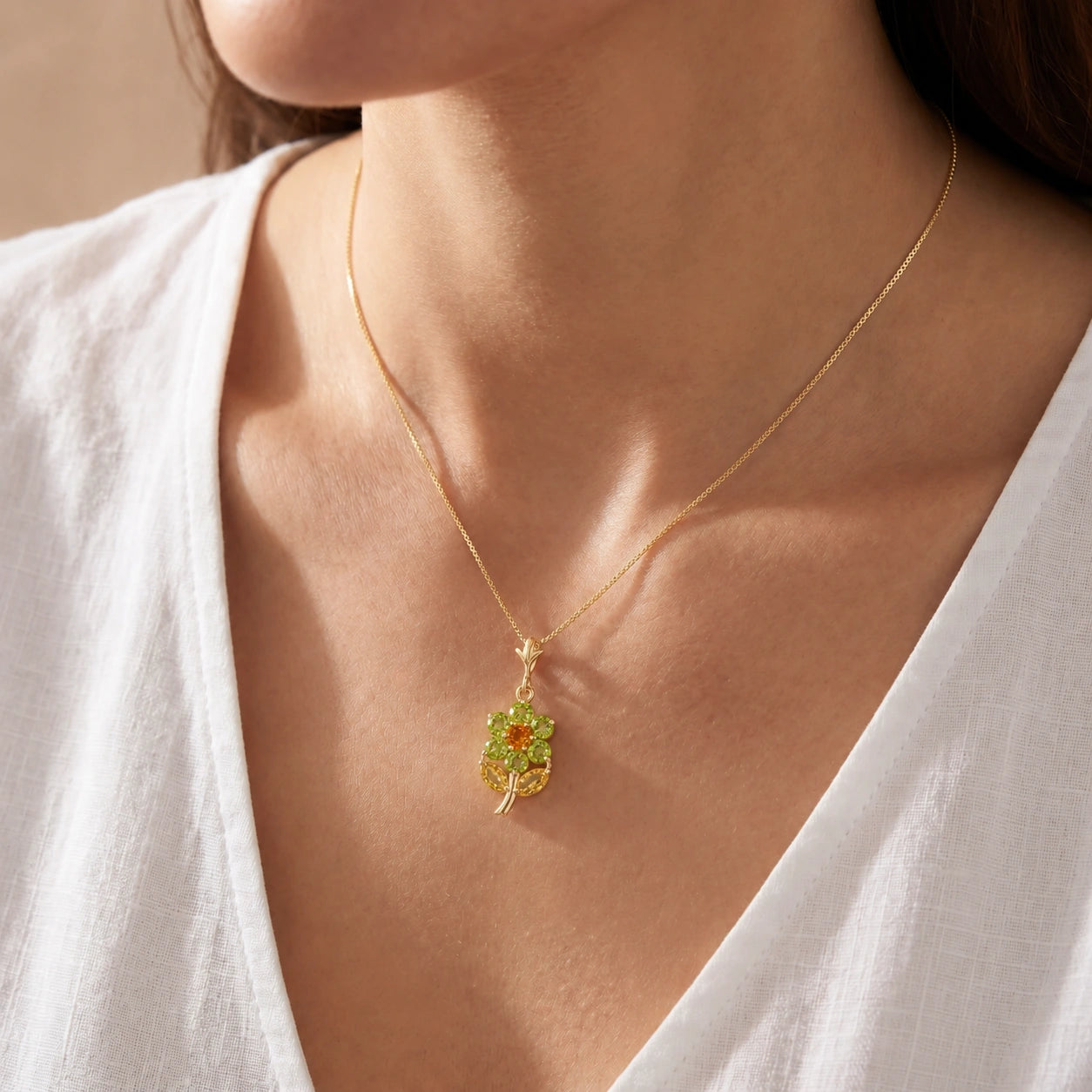 Yellow Gold Citrine & Peridot — Tomasina
