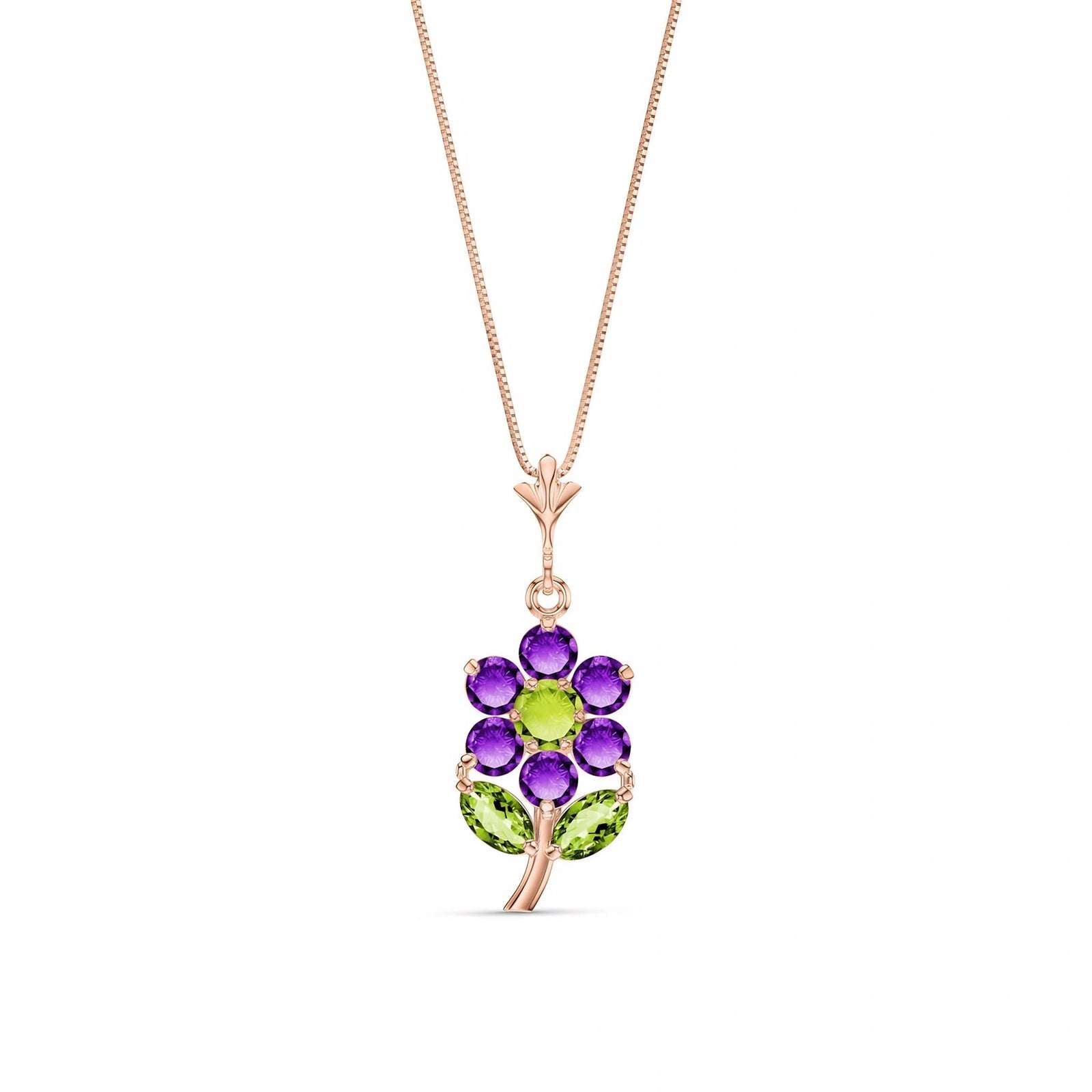 Rose Gold Peridot & Amethyst — Tomasina