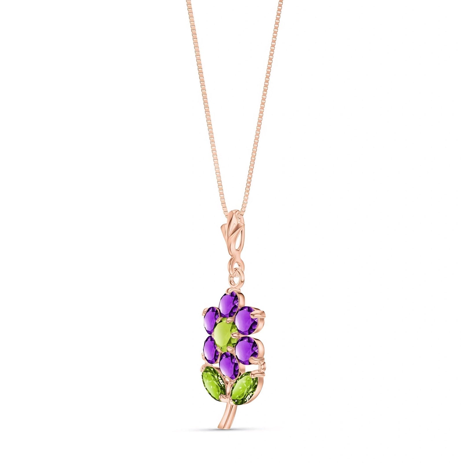 Rose Gold Peridot & Amethyst — Tomasina