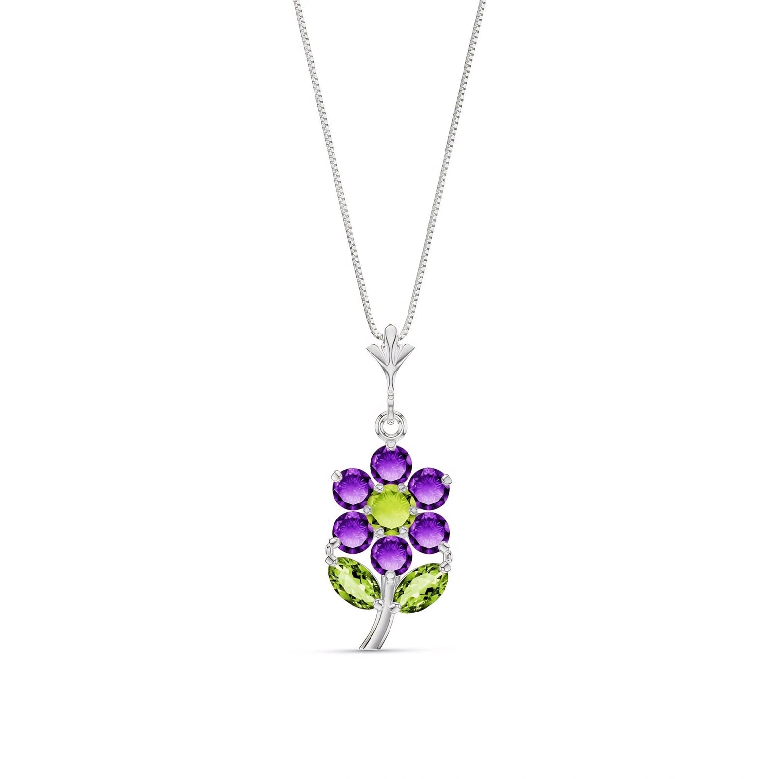 White Gold Peridot & Amethyst — Tomasina
