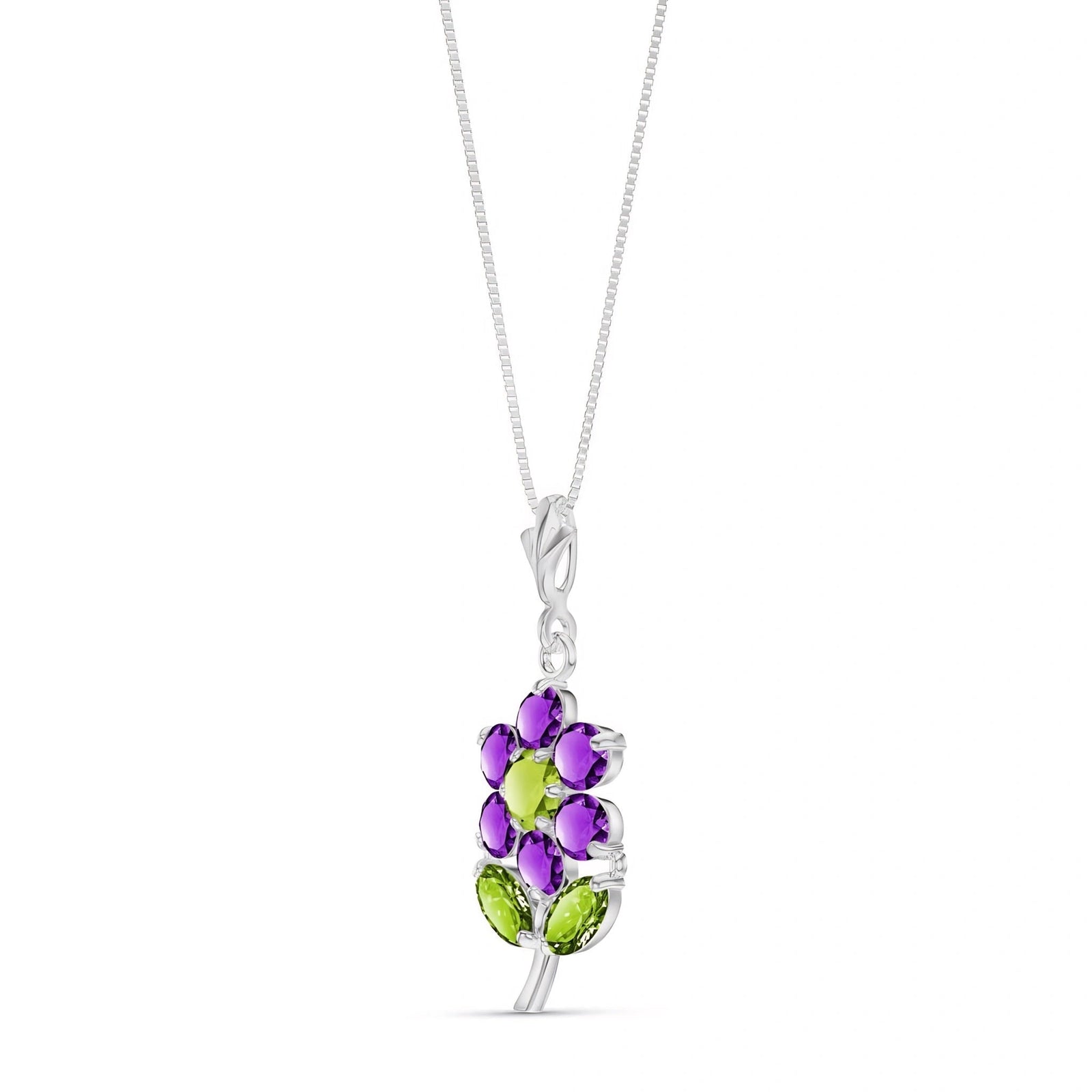 White Gold Peridot & Amethyst — Tomasina