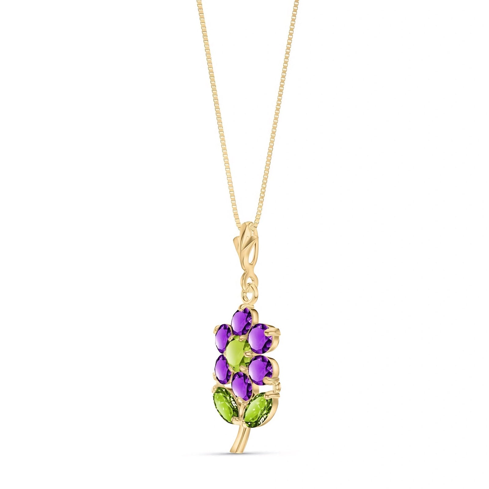 Yellow Gold Peridot & Amethyst — Tomasina