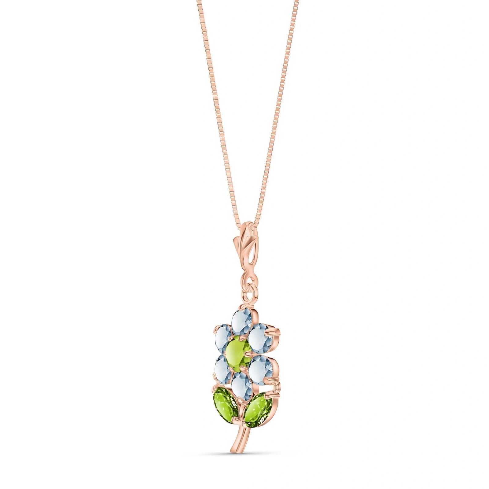 Rose Gold Peridot & Aquamarine — Tomasina