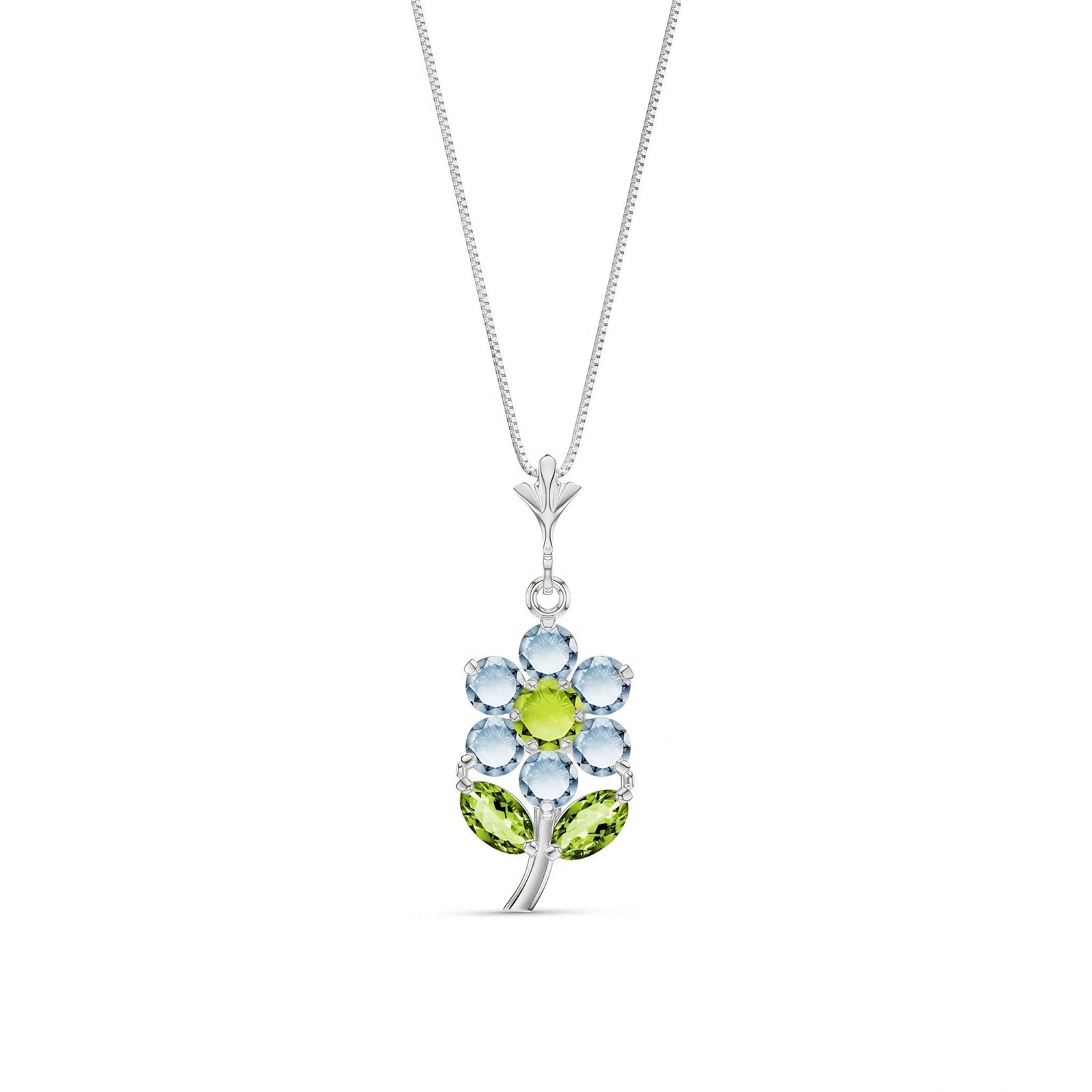 White Gold Peridot & Aquamarine — Tomasina