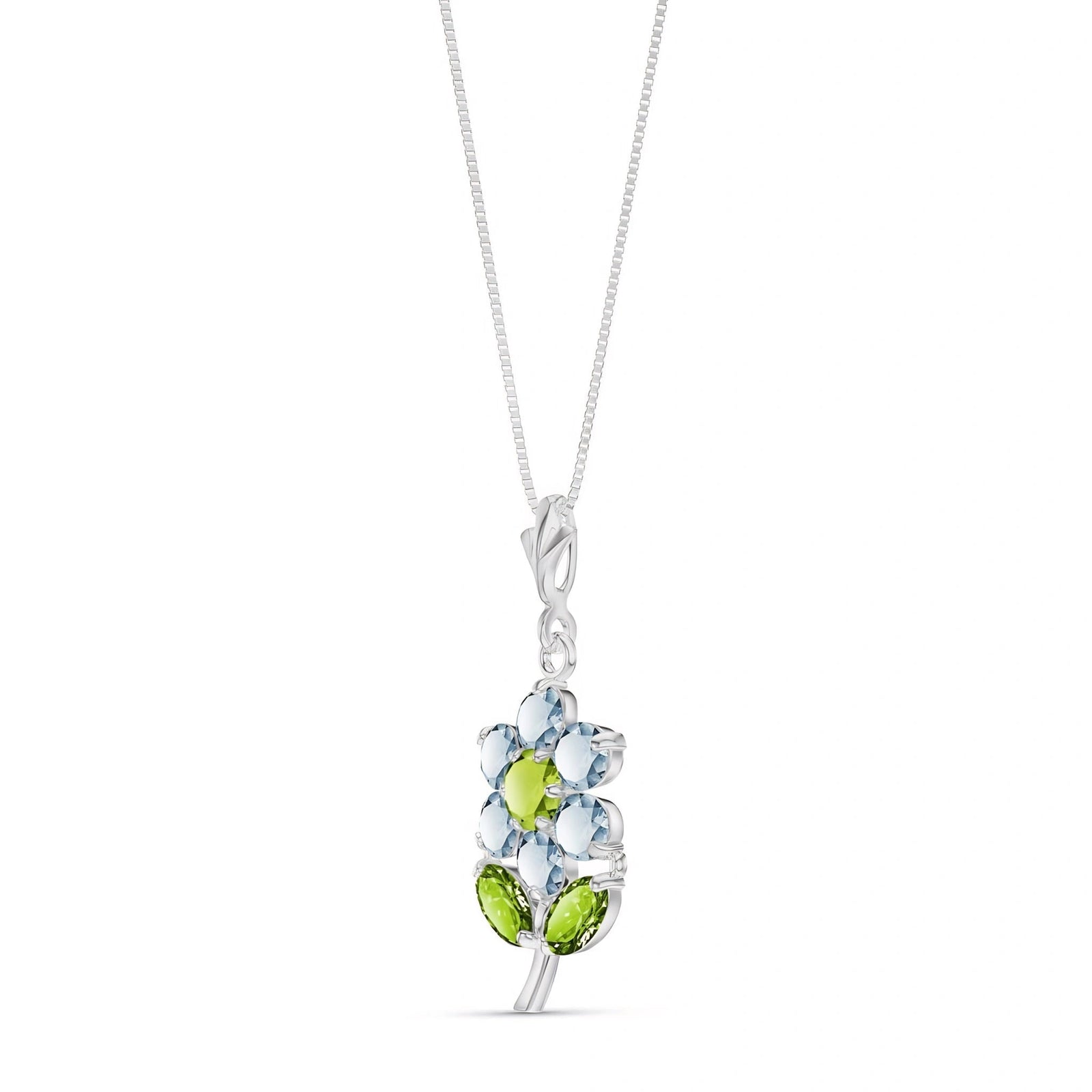 White Gold Peridot & Aquamarine — Tomasina