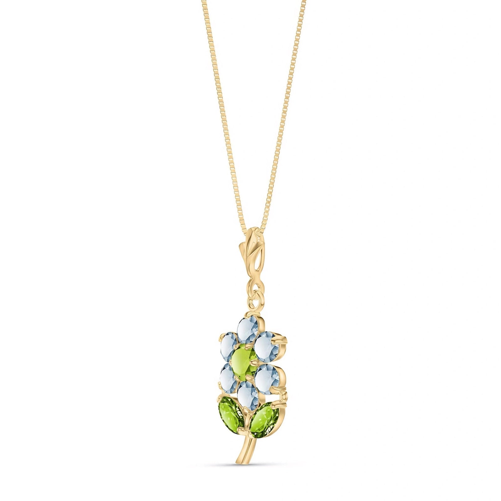 Yellow Gold Peridot & Aquamarine — Tomasina