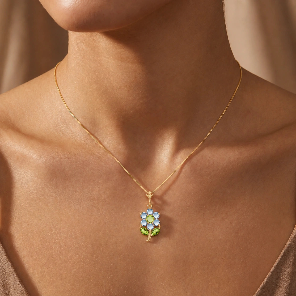 Yellow Gold Peridot & Aquamarine — Tomasina