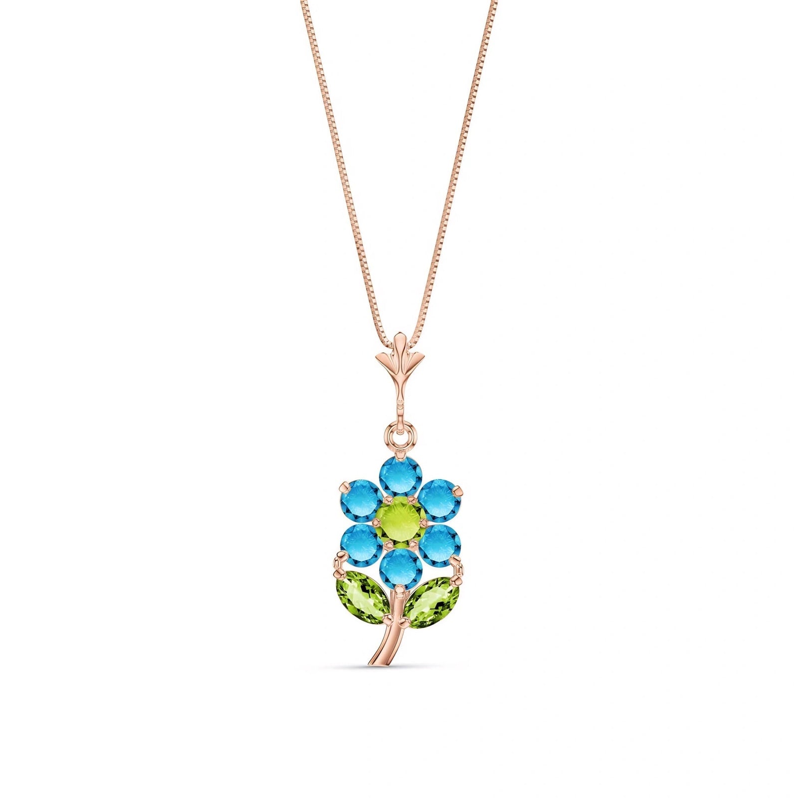 Rose Gold Peridot & Blue Topaz — Tomasina