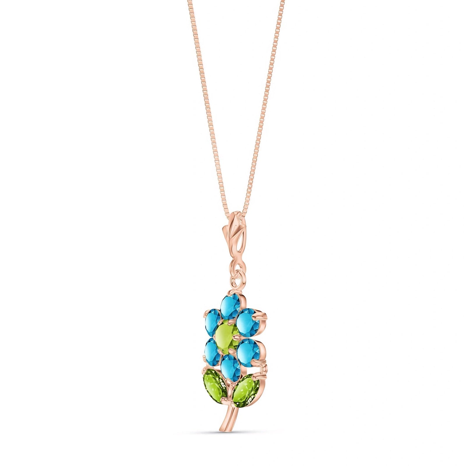 Rose Gold Peridot & Blue Topaz — Tomasina