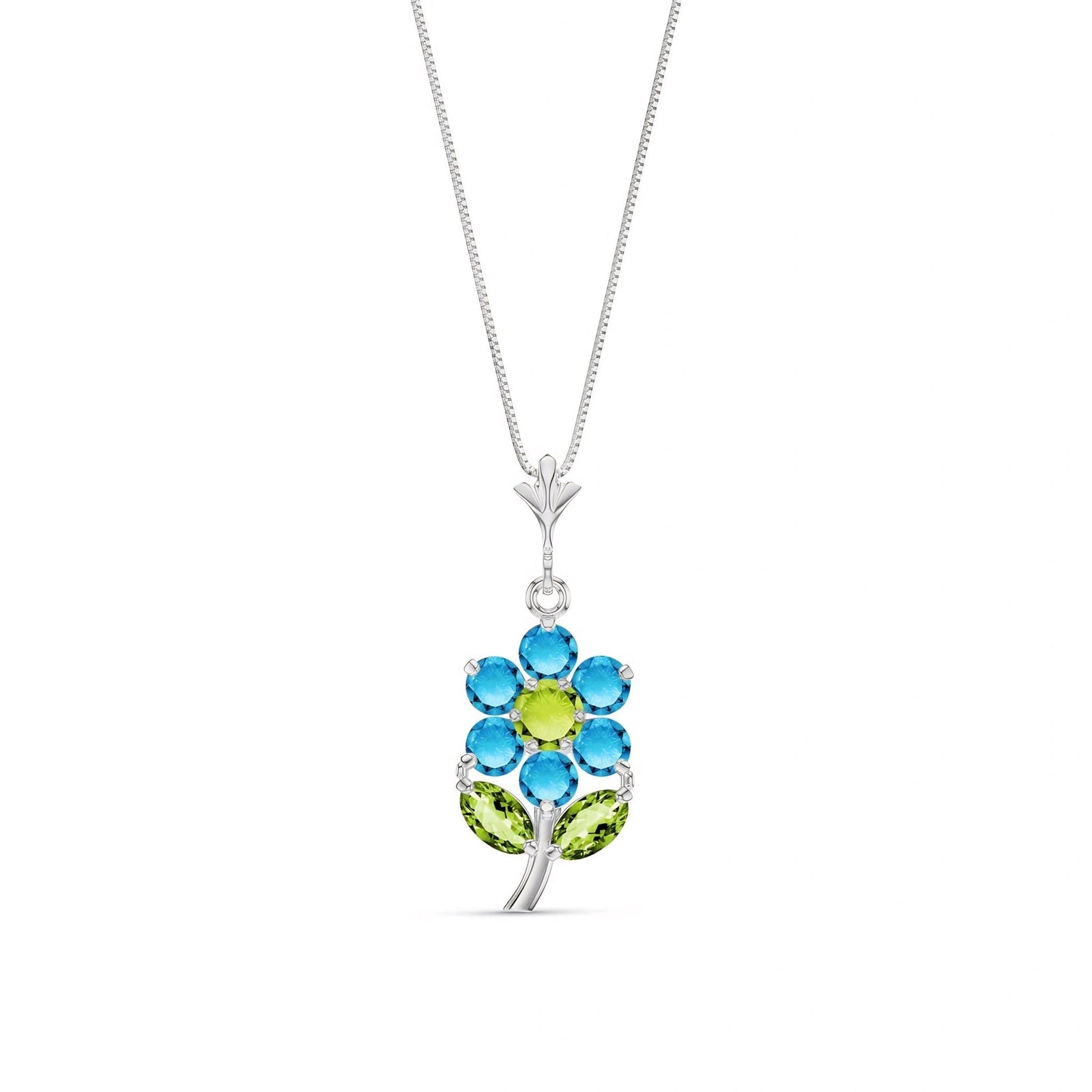 White Gold Peridot & Blue Topaz — Tomasina