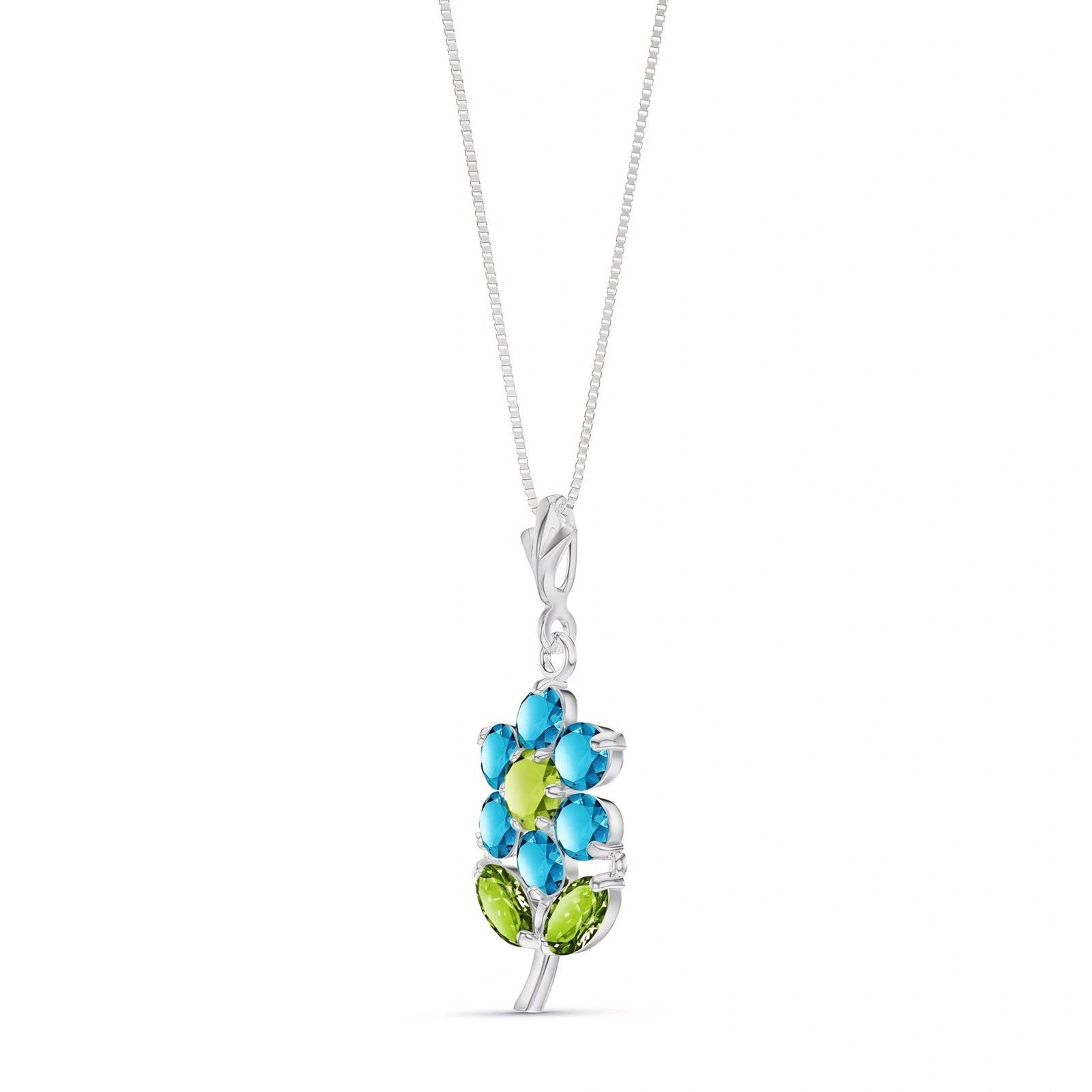 White Gold Peridot & Blue Topaz — Tomasina