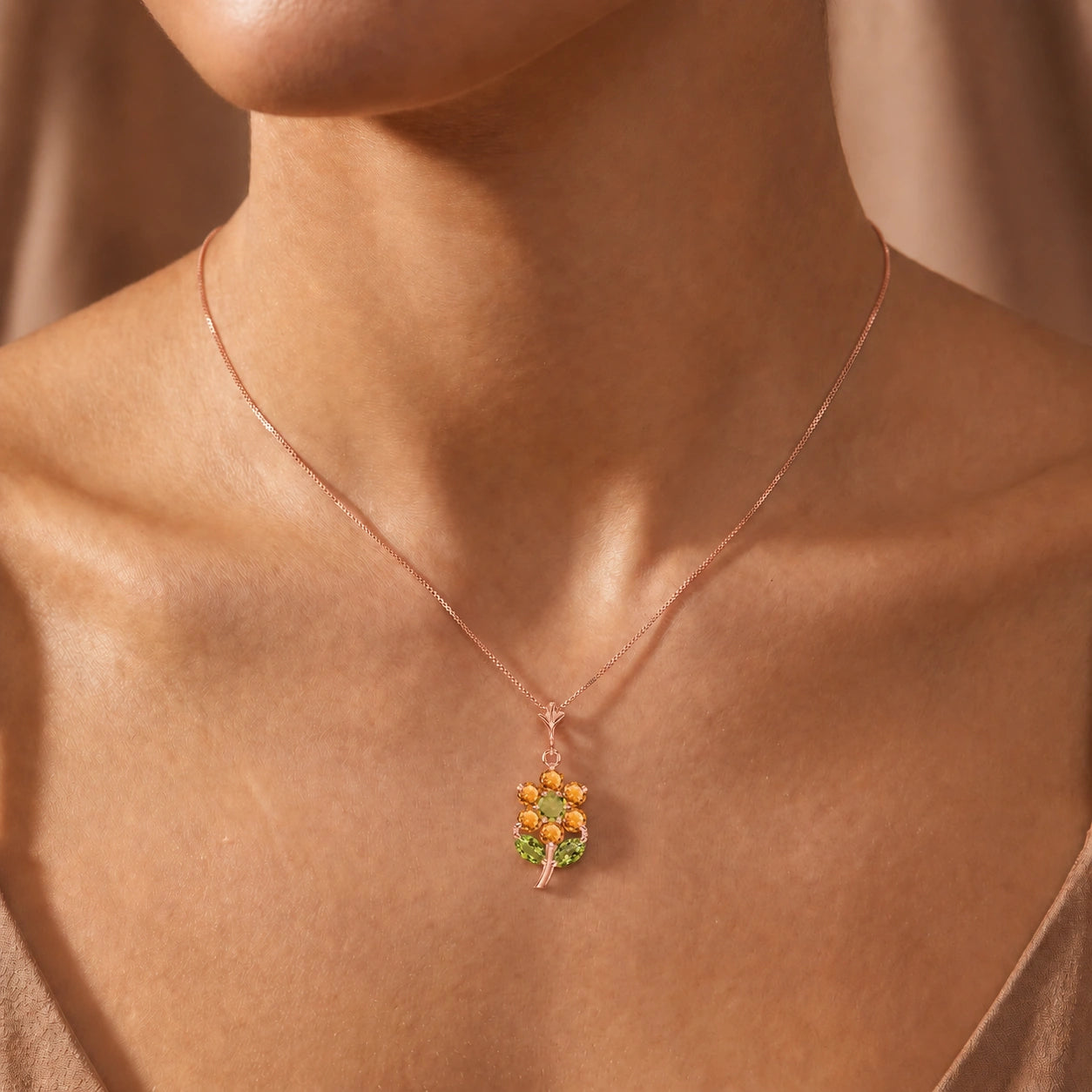 Rose Gold Peridot & Citrine — Tomasina