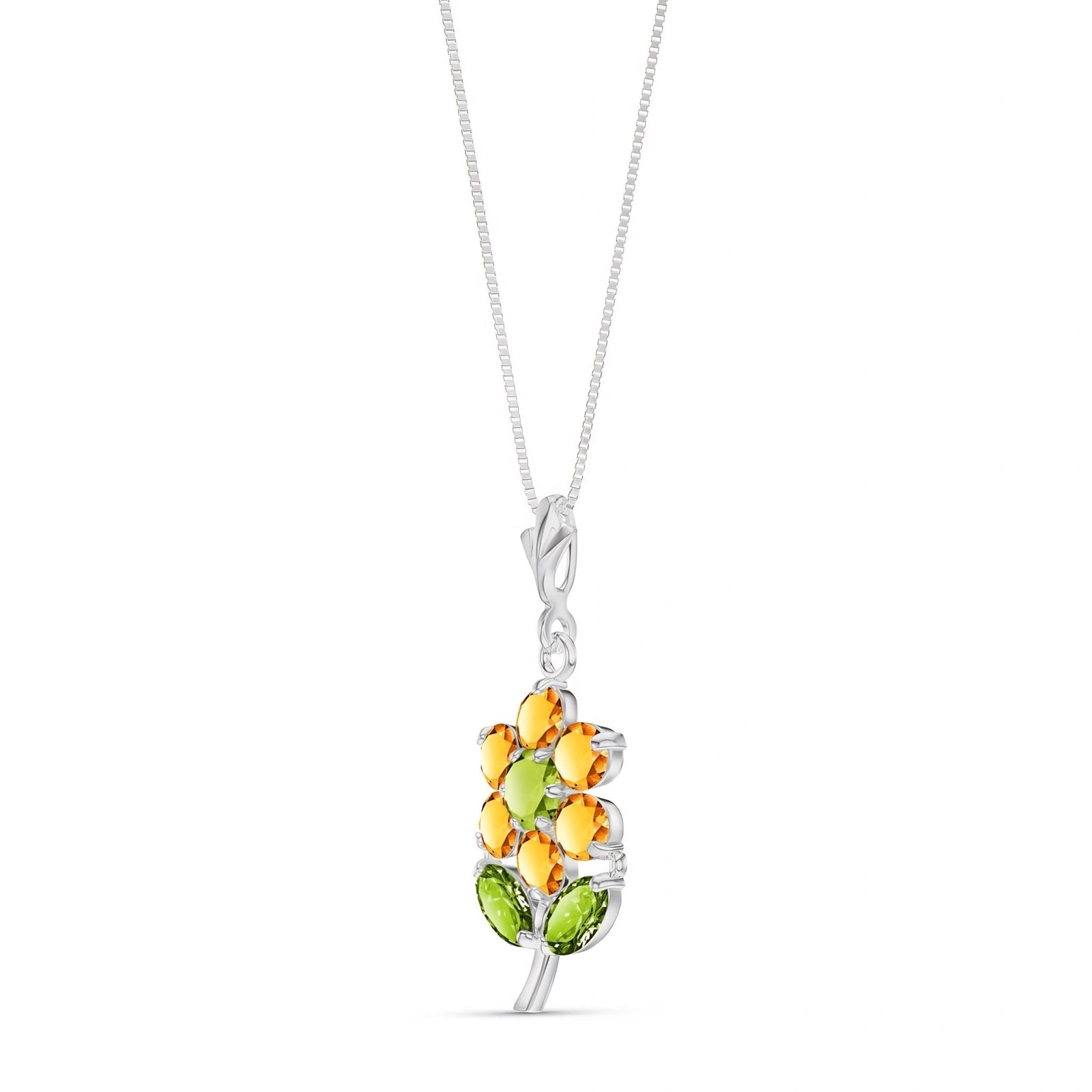White Gold Peridot & Citrine — Tomasina