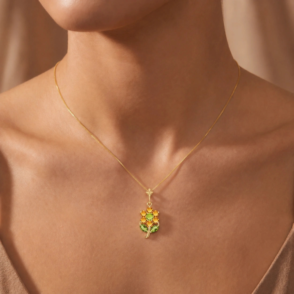 Yellow Gold Peridot & Citrine — Tomasina