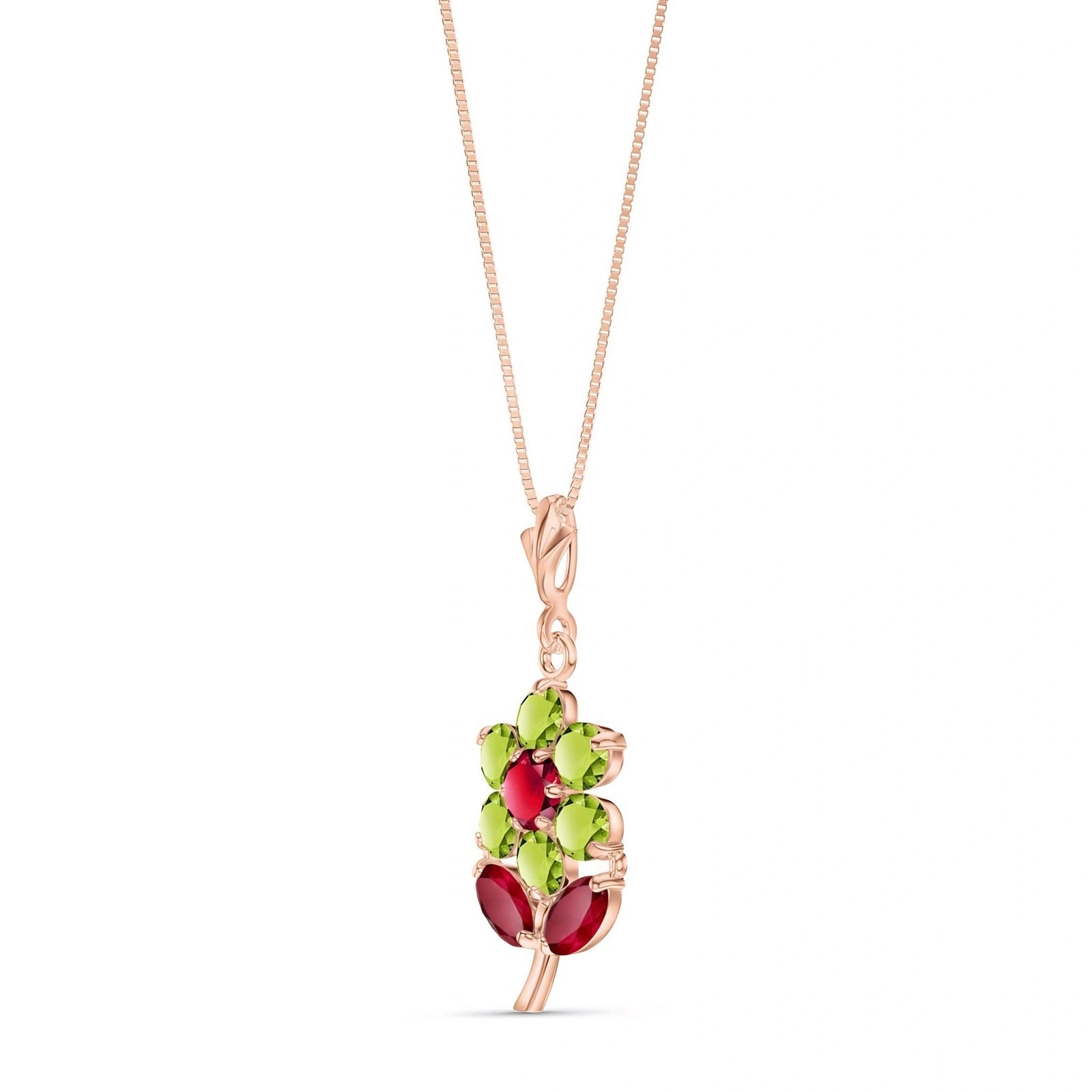 Rose Gold Peridot & Ruby — Tomasina