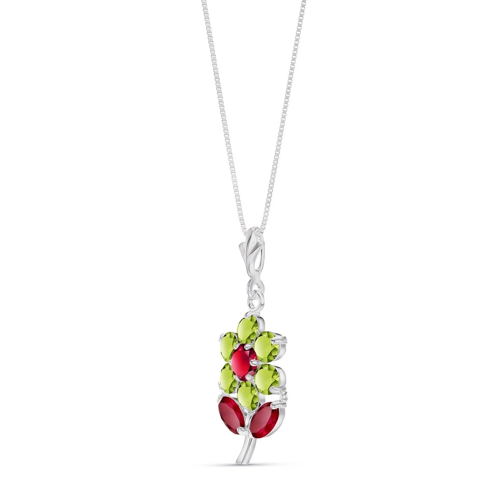 White Gold Peridot & Ruby — Tomasina