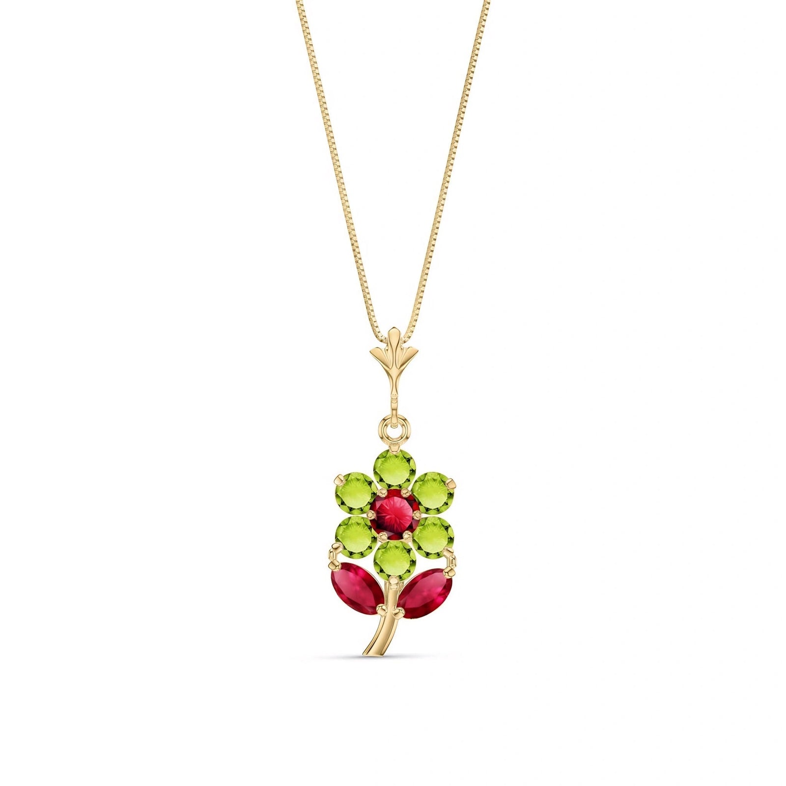 Yellow Gold Peridot & Ruby — Tomasina