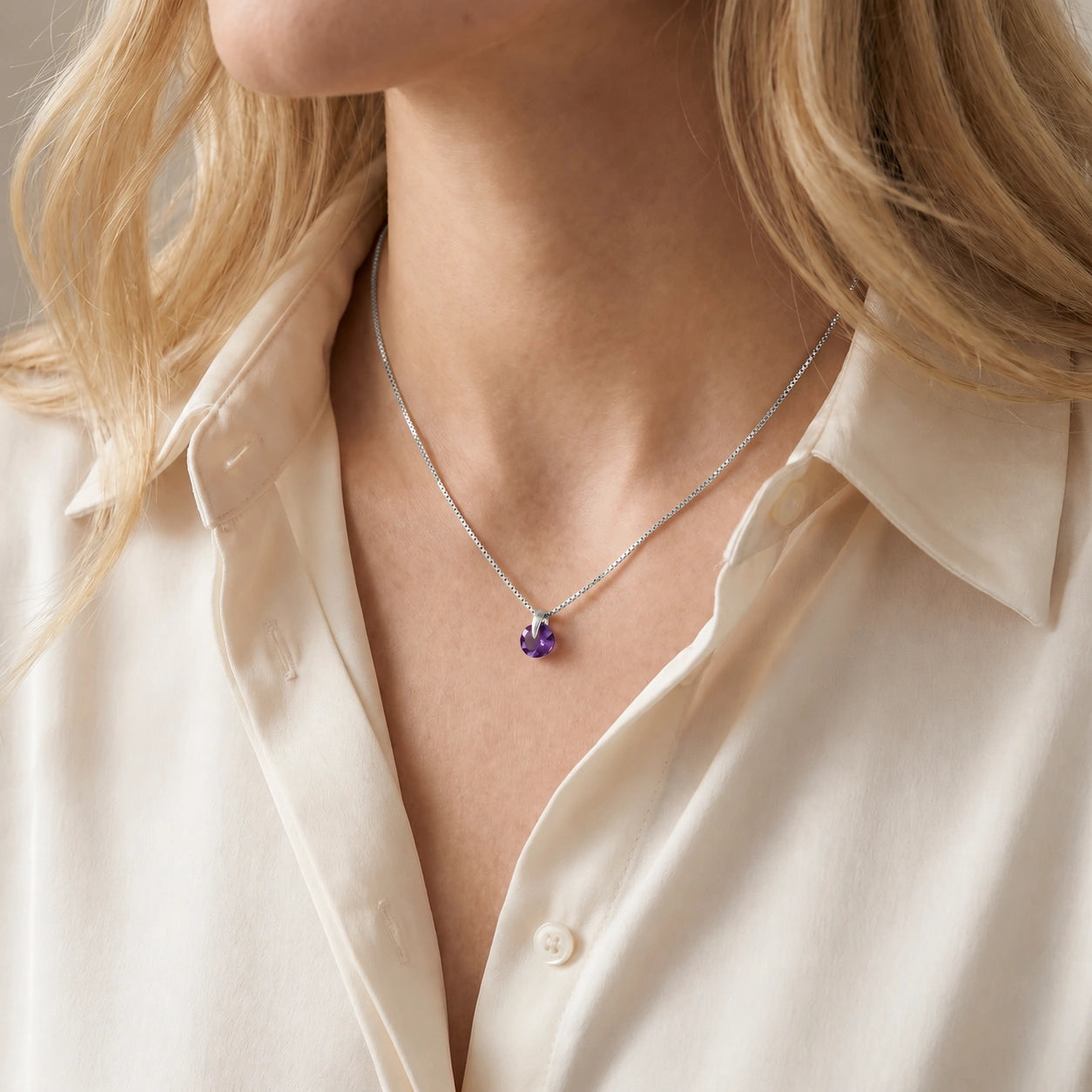 White Gold Amethyst — Ubaldesca
