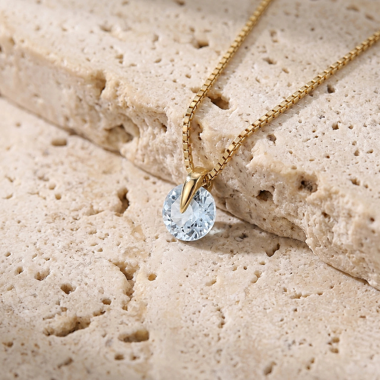 Yellow Gold Aquamarine — Ubaldesca