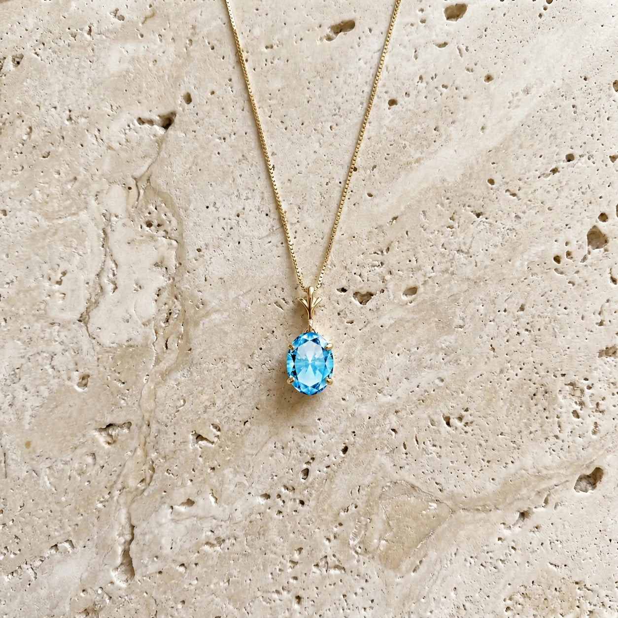 Yellow Gold Blue Topaz — Ubaldina