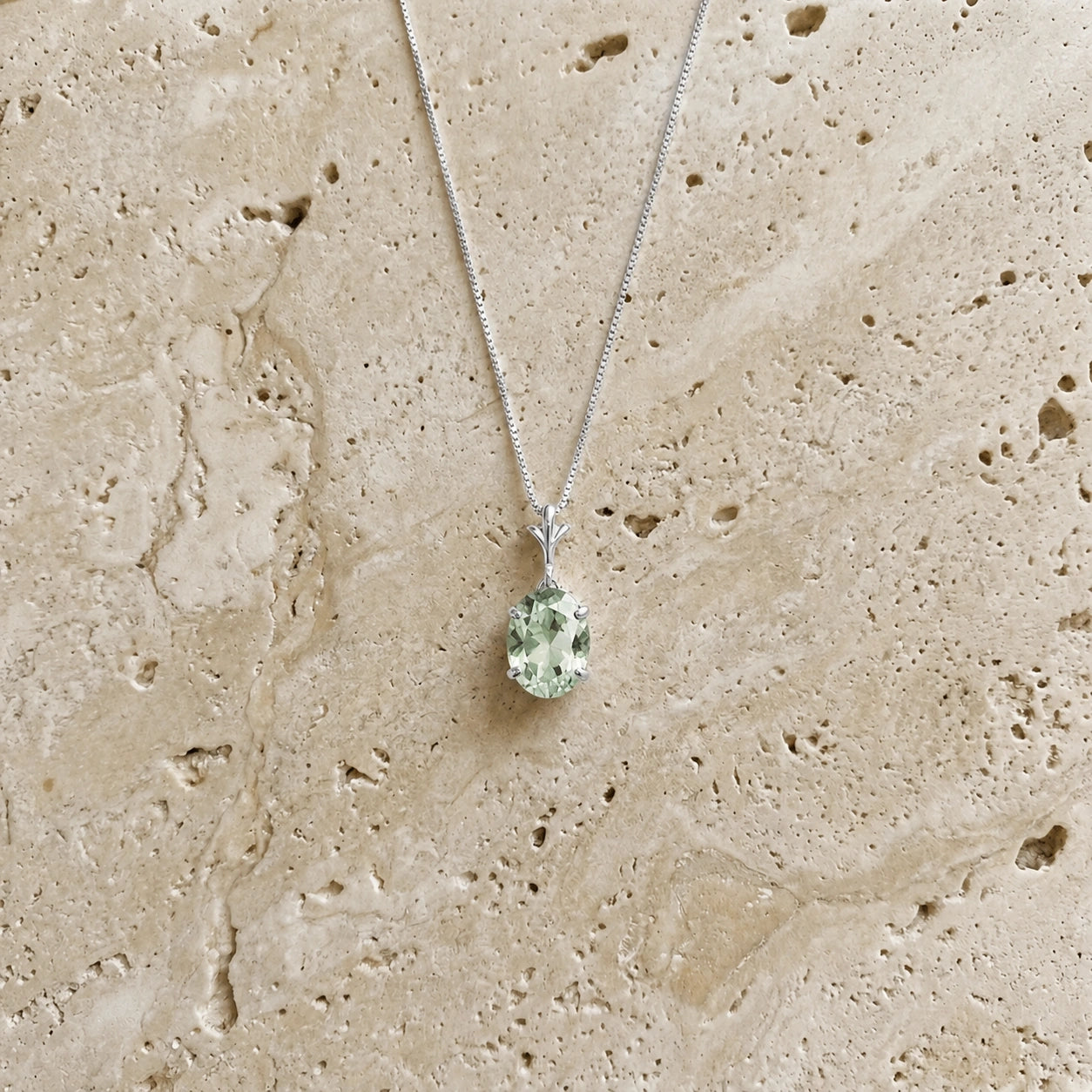 White Gold Green Amethyst — Ubaldina