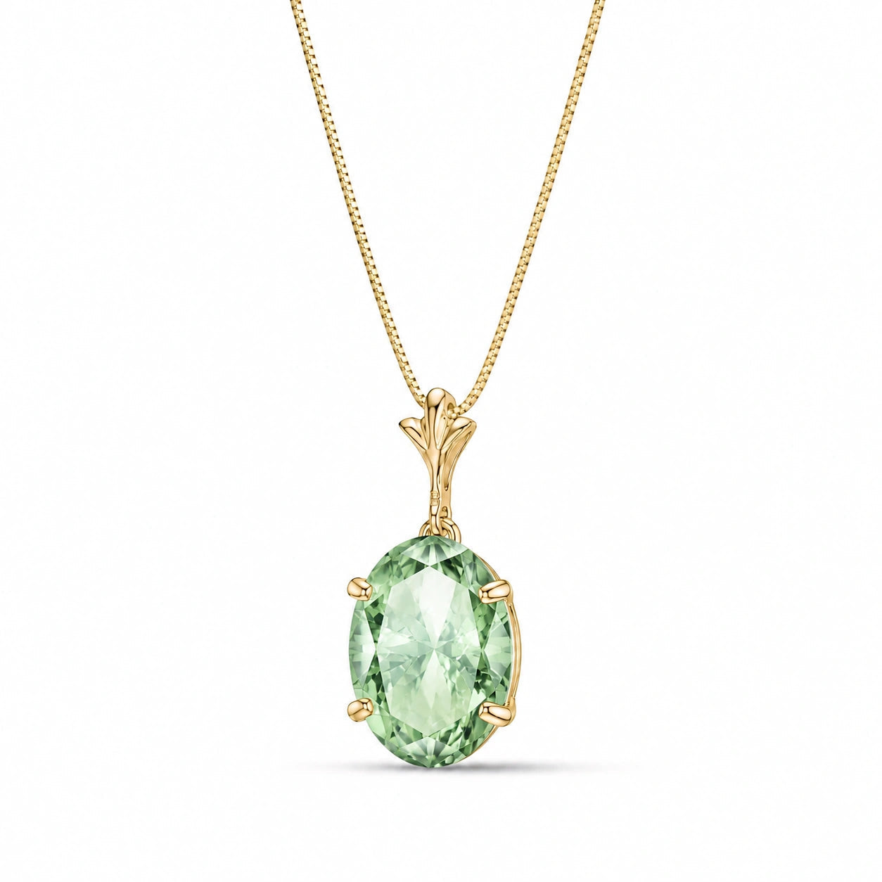 Yellow Gold Green Amethyst — Ubaldina