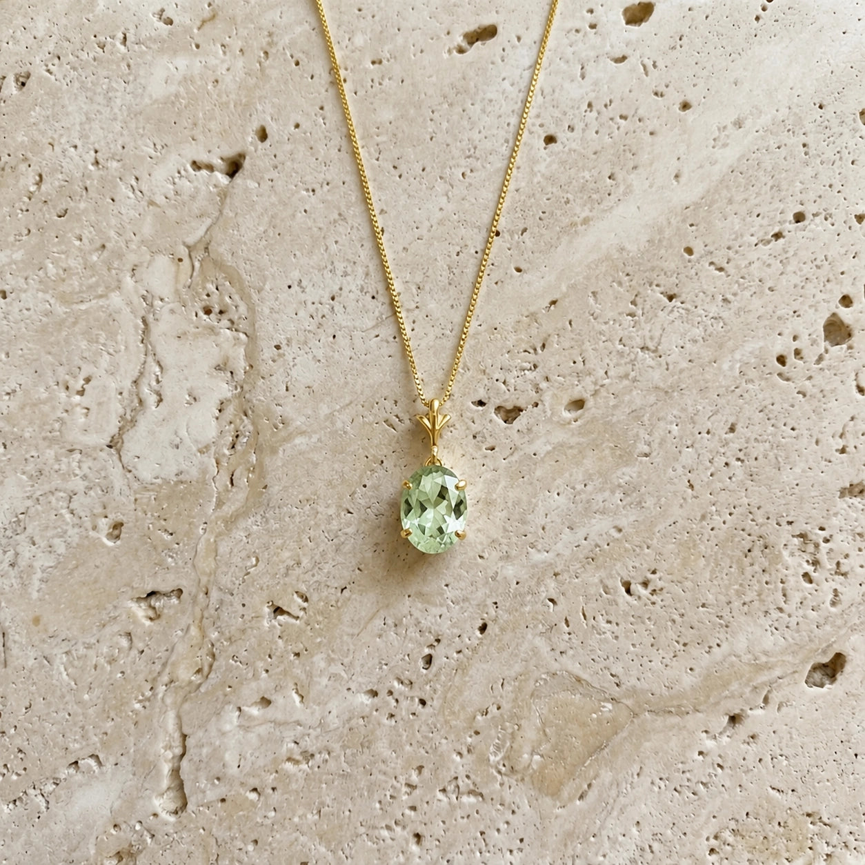 Yellow Gold Green Amethyst — Ubaldina