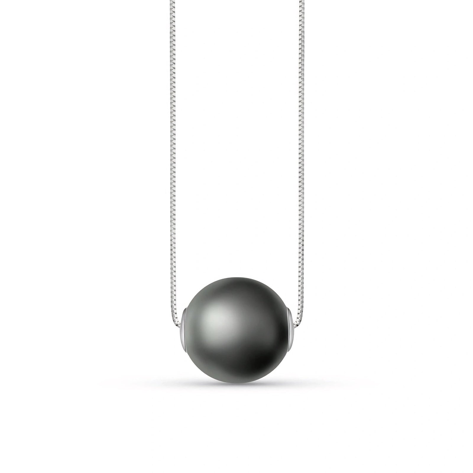 White Gold Belle Pendant Necklace Pearl 10K — Aurora
