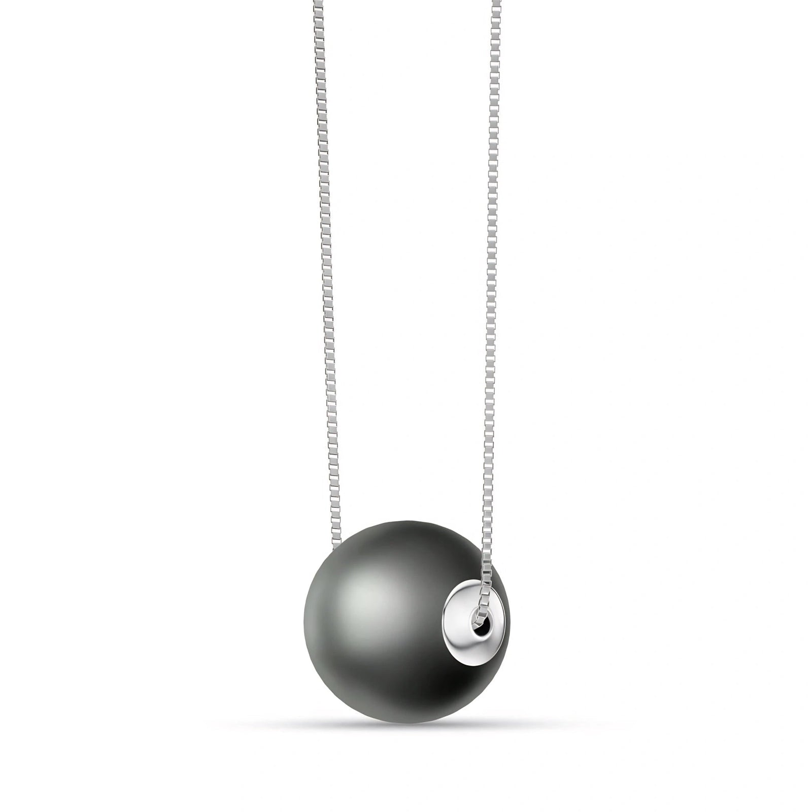 White Gold Belle Pendant Necklace Pearl 10K — Aurora