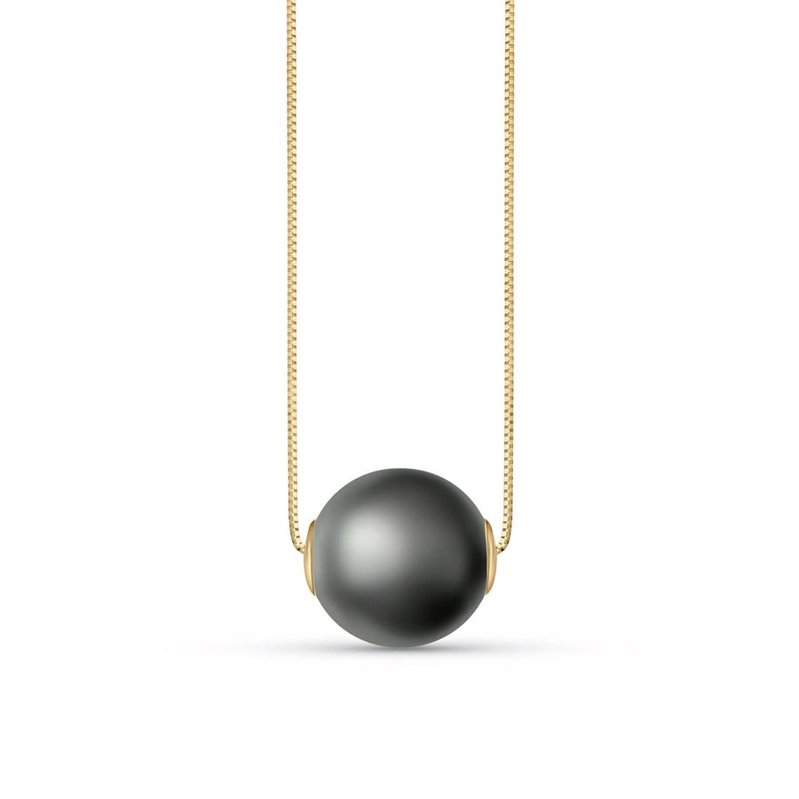 Yellow Gold Belle Pendant Necklace Pearl 10K — Aurora
