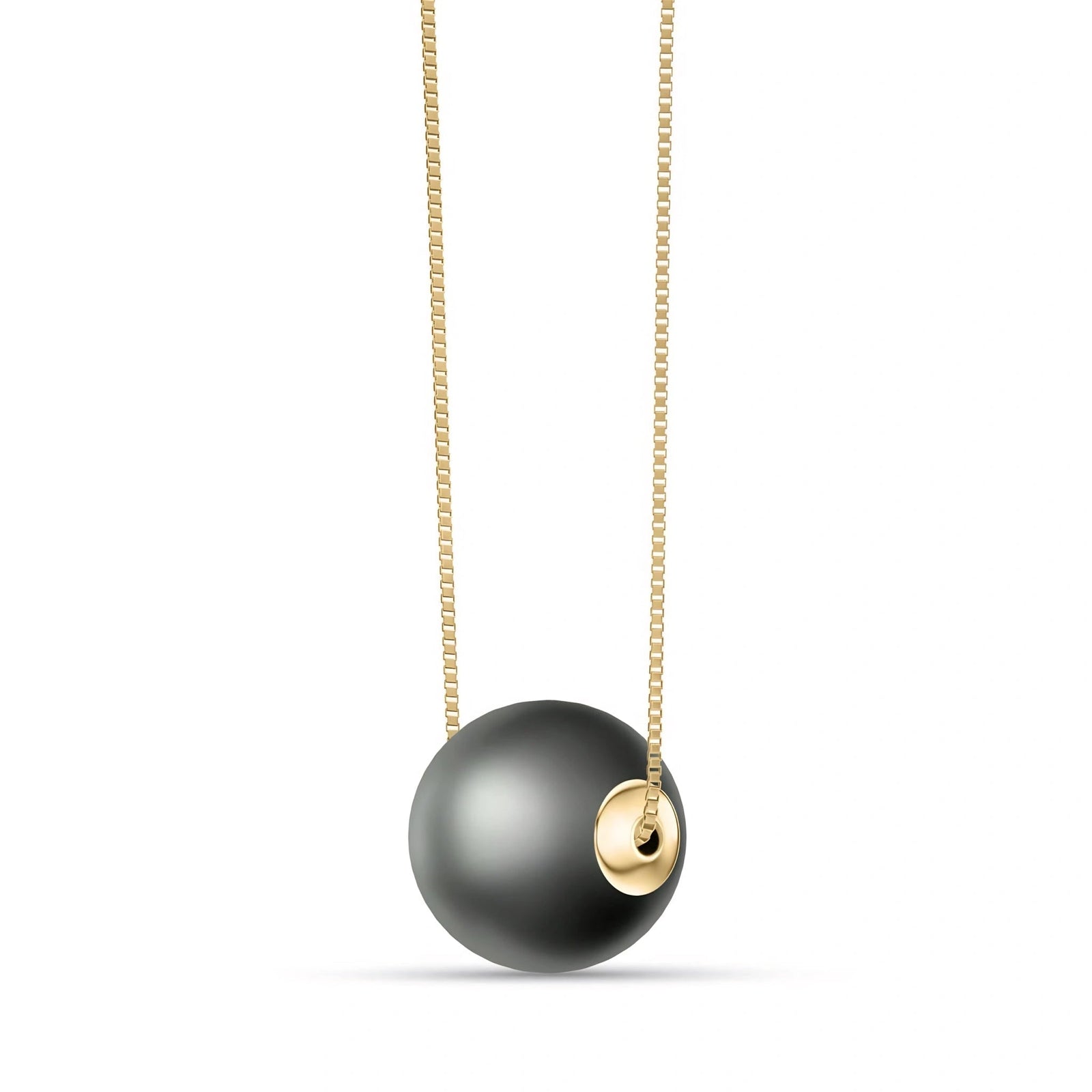 Yellow Gold Belle Pendant Necklace Pearl 10K — Aurora