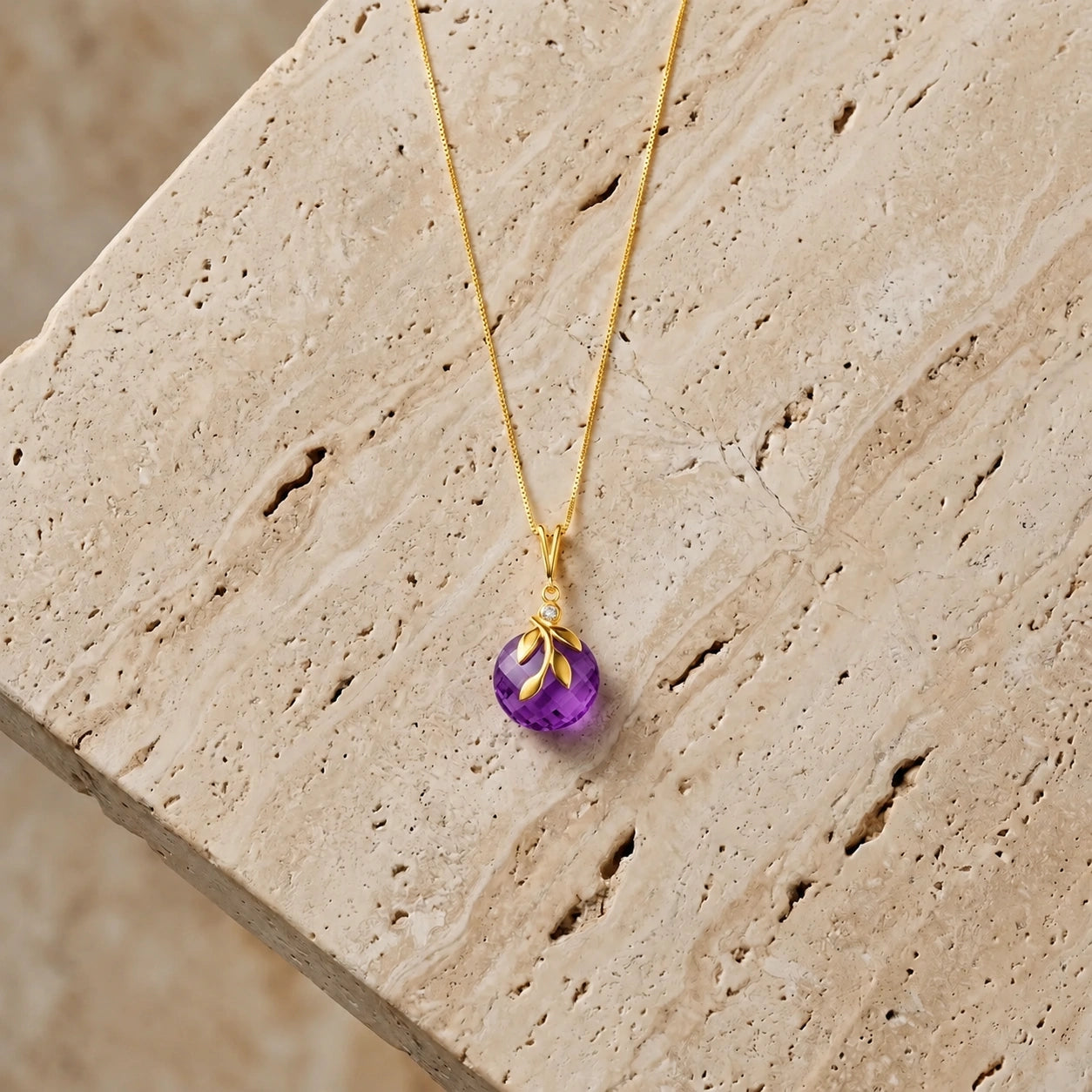 Yellow Gold Amethyst & Diamond — Umbertina