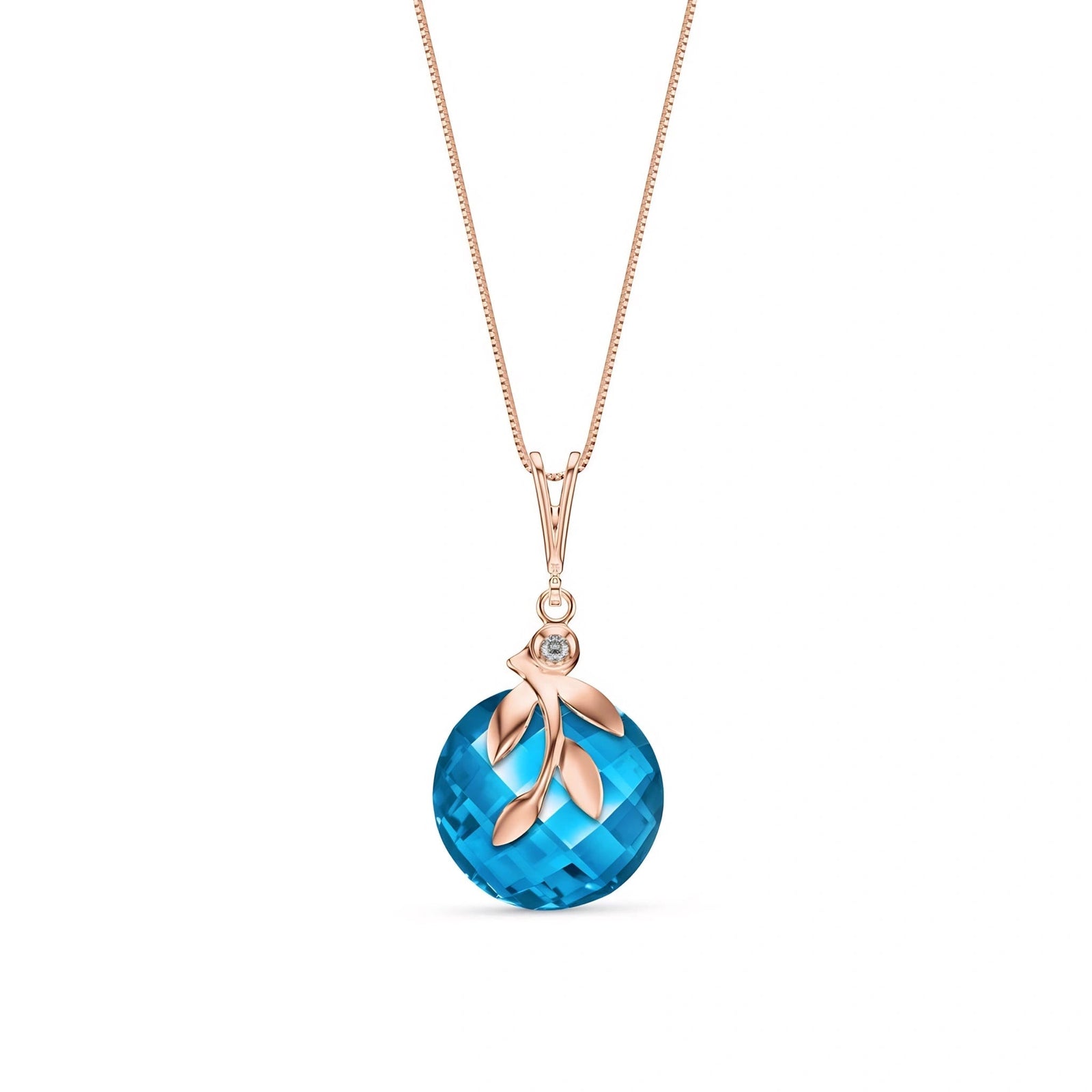 Rose Gold Blue Topaz & Diamond — Umbertina