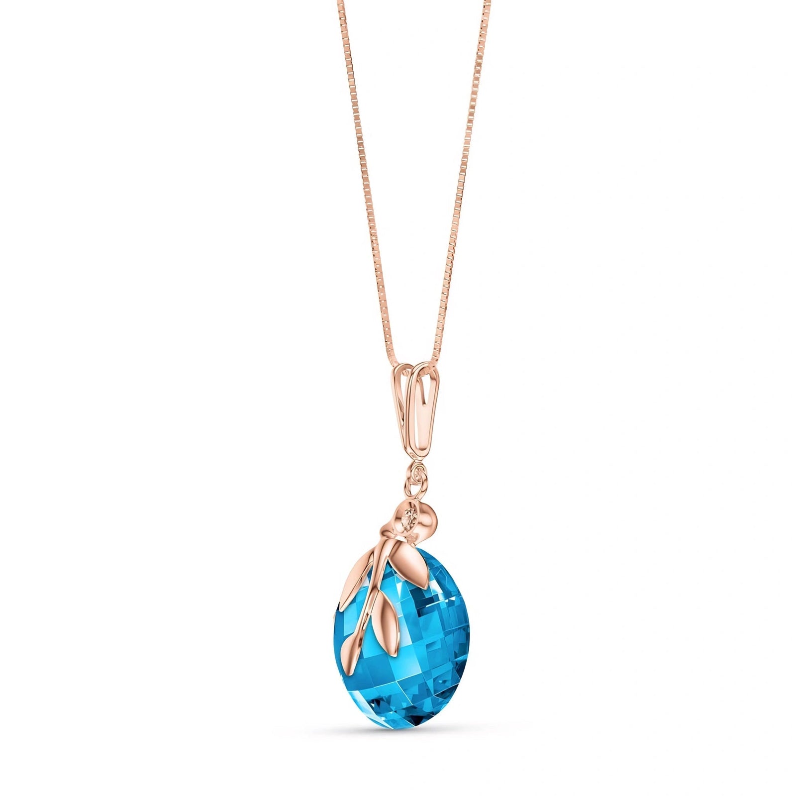 Rose Gold Blue Topaz & Diamond — Umbertina