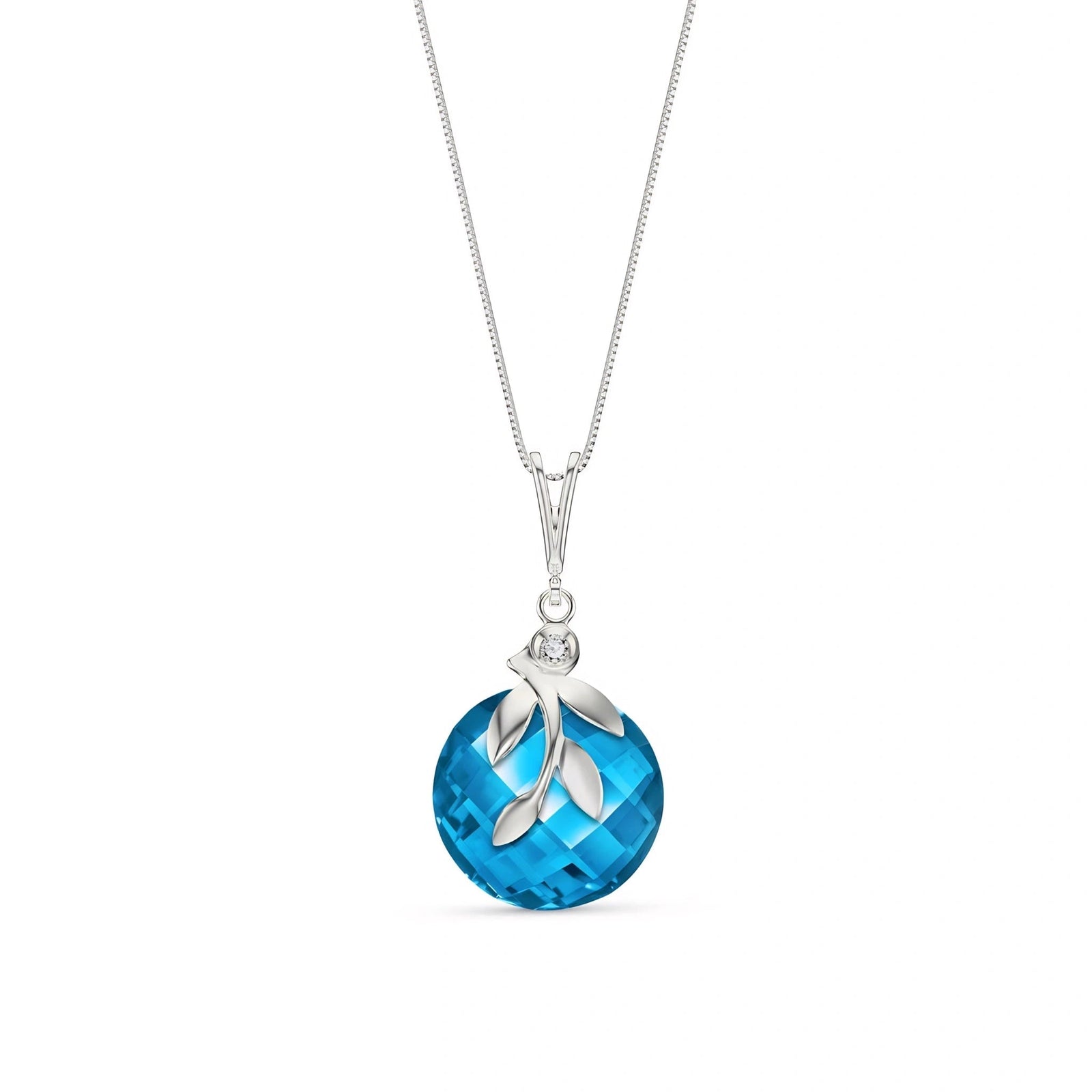 White Gold Blue Topaz & Diamond — Umbertina