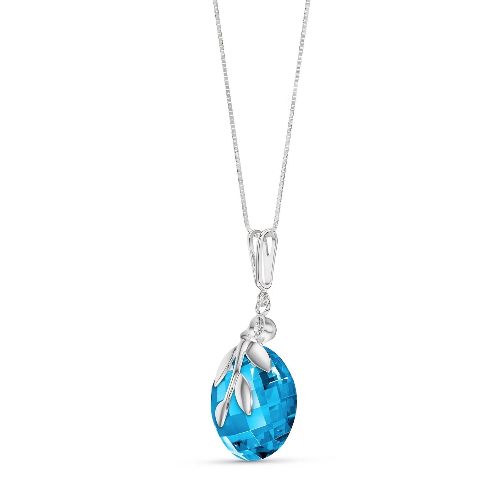 White Gold Blue Topaz & Diamond — Umbertina