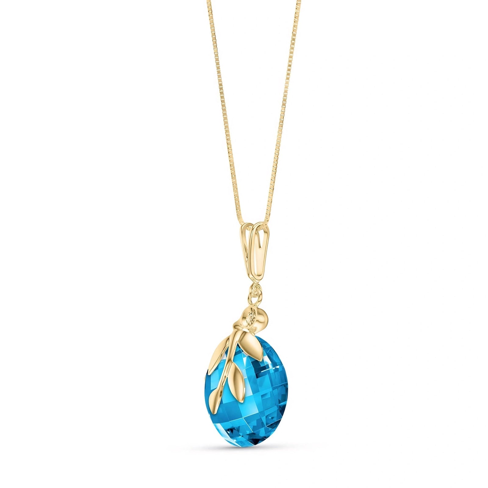 Yellow Gold Blue Topaz & Diamond — Umbertina
