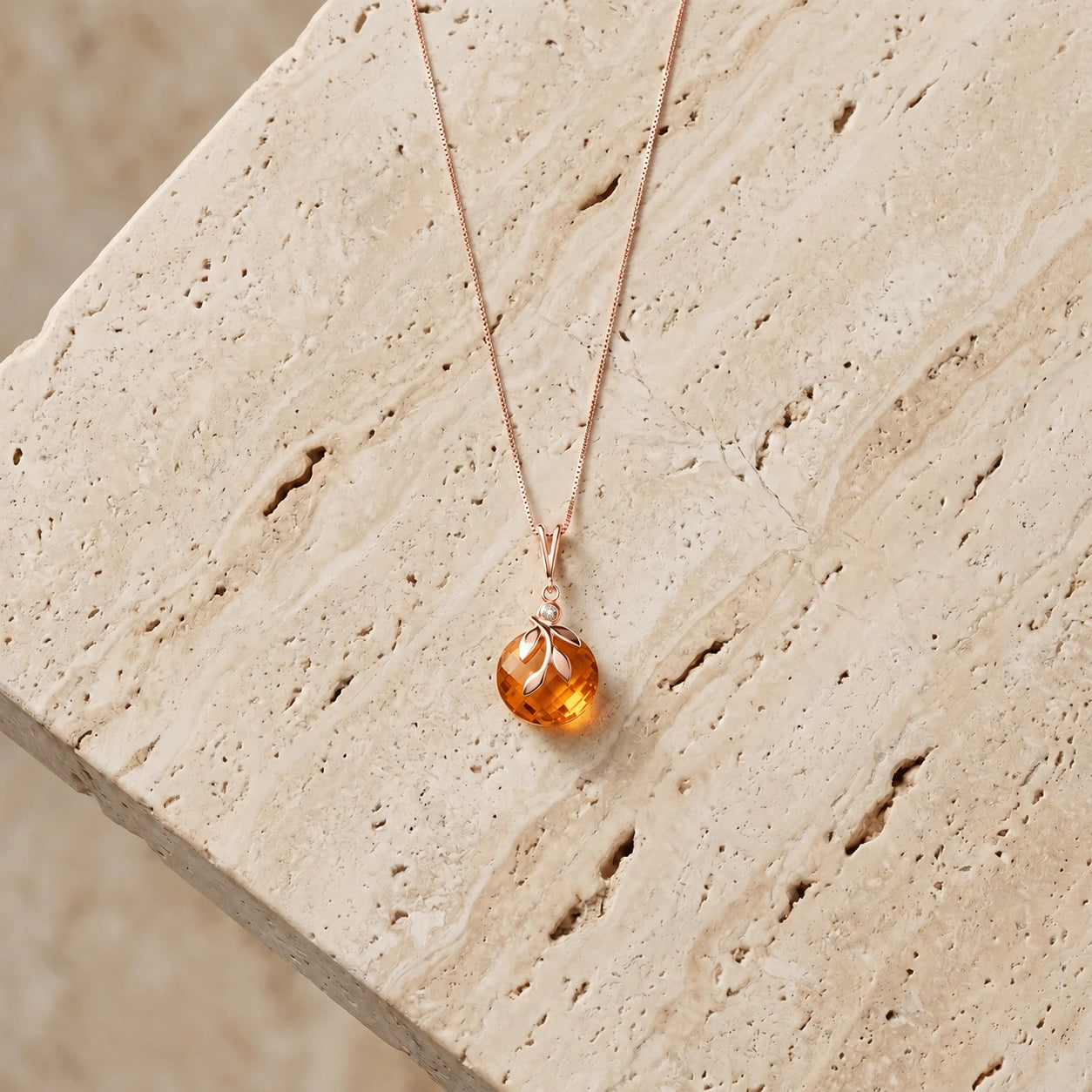 Rose Gold Diamond & Citrine — Umbertina