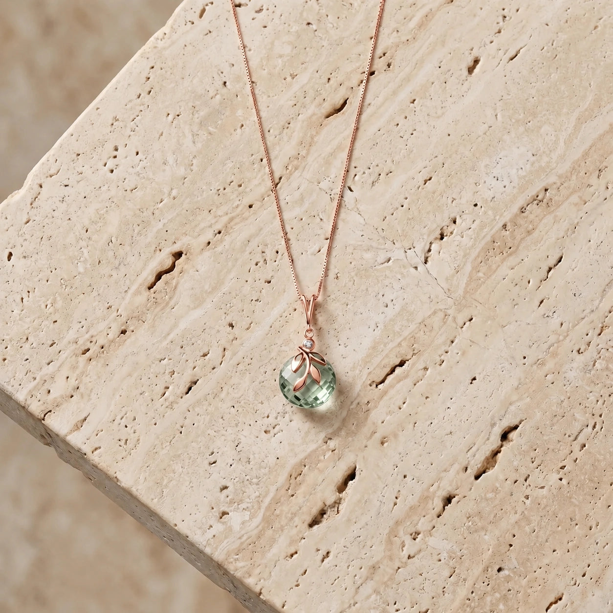 Rose Gold Diamond & Green Amethyst — Umbertina