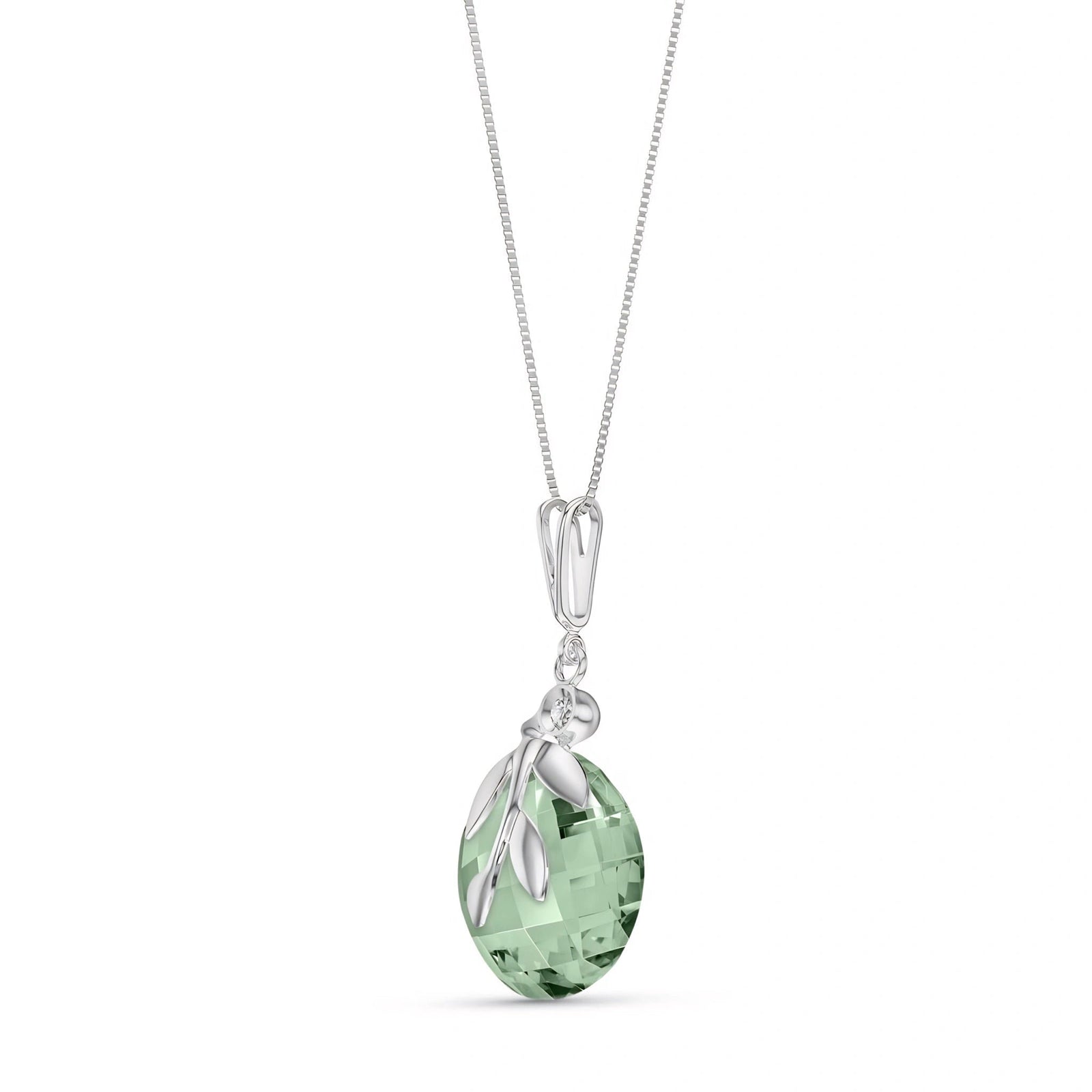 White Gold Diamond & Green Amethyst — Umbertina