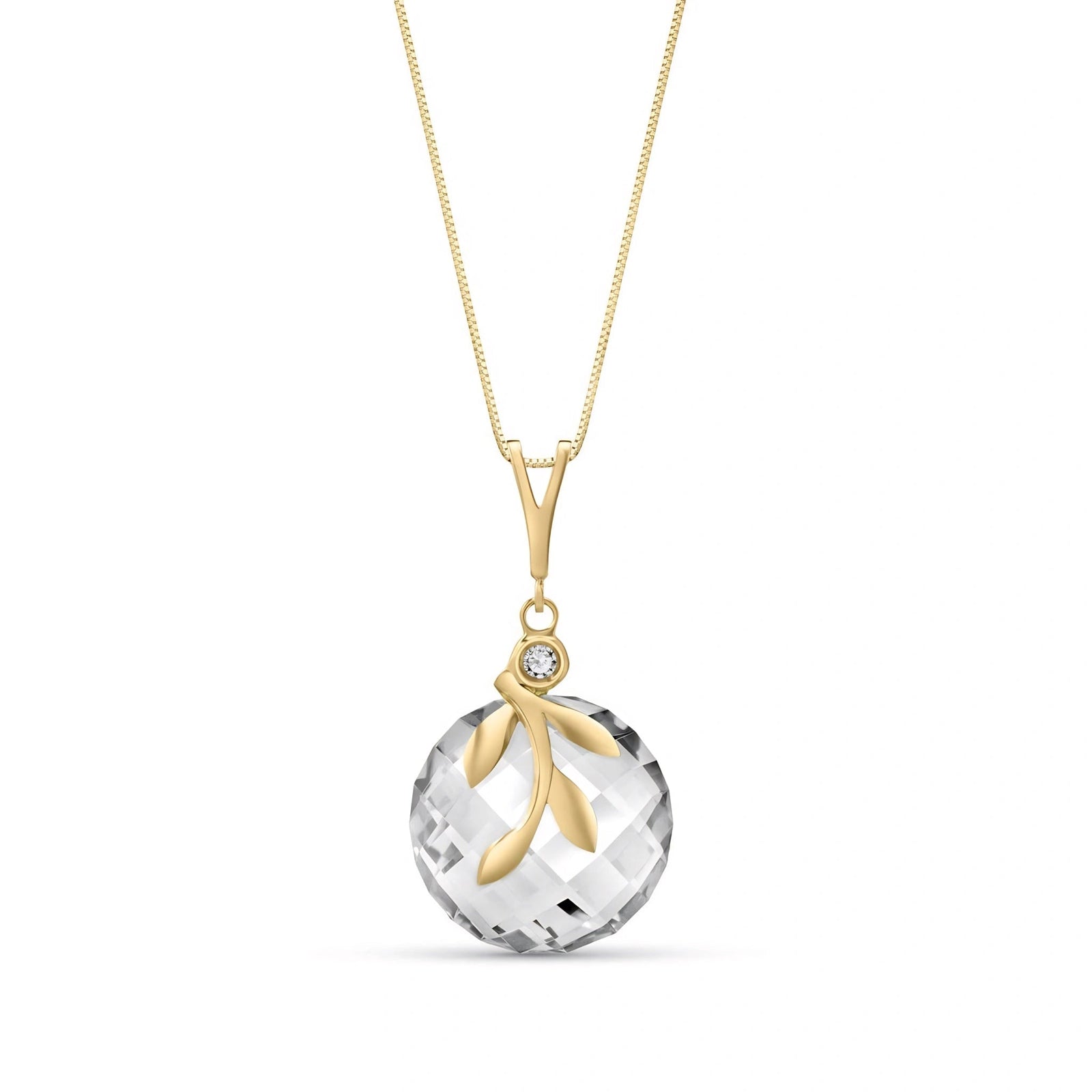 Yellow Gold Diamond & White Topaz — Umbertina