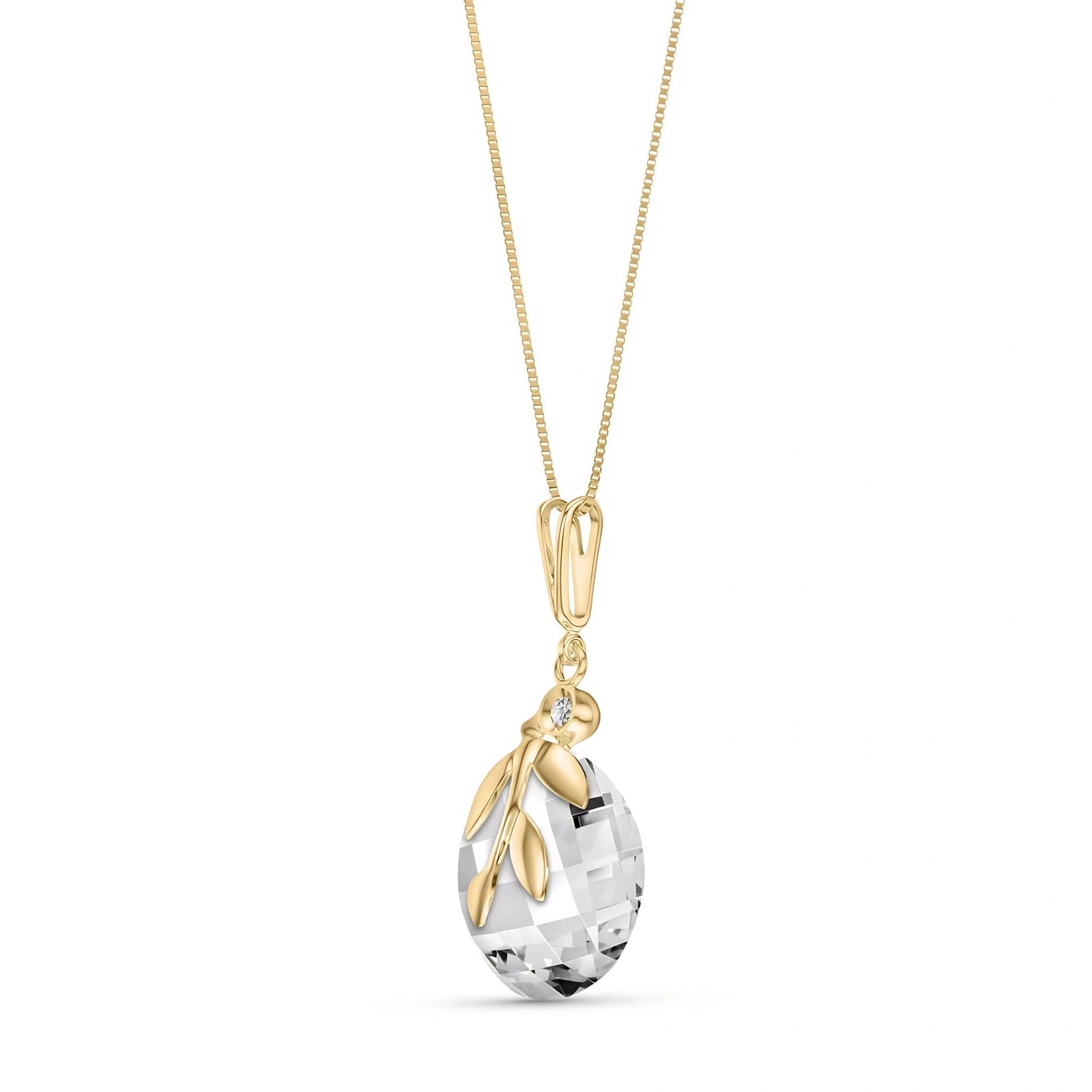 Yellow Gold Diamond & White Topaz — Umbertina