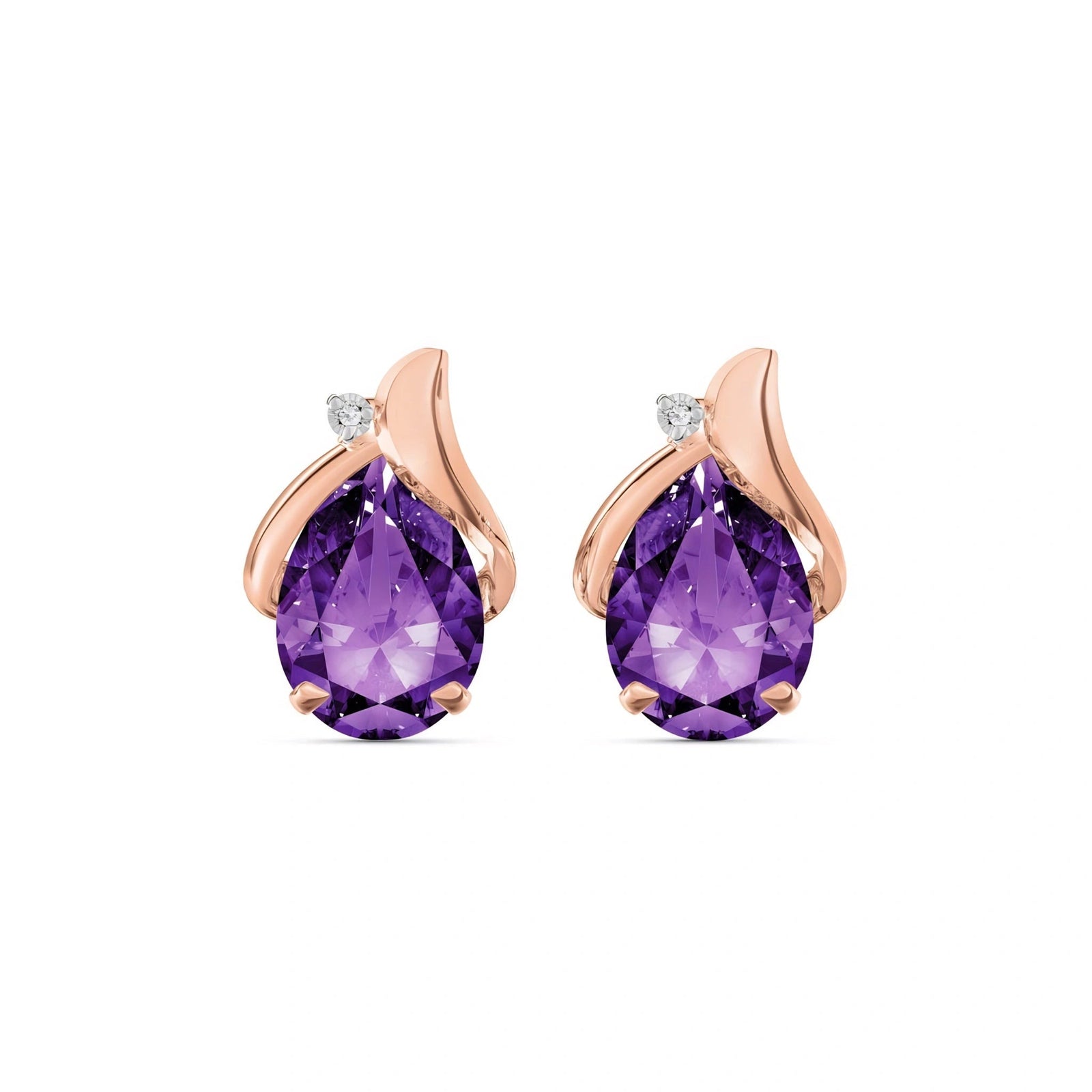 Rose Gold Amethyst & Diamond — Valentia