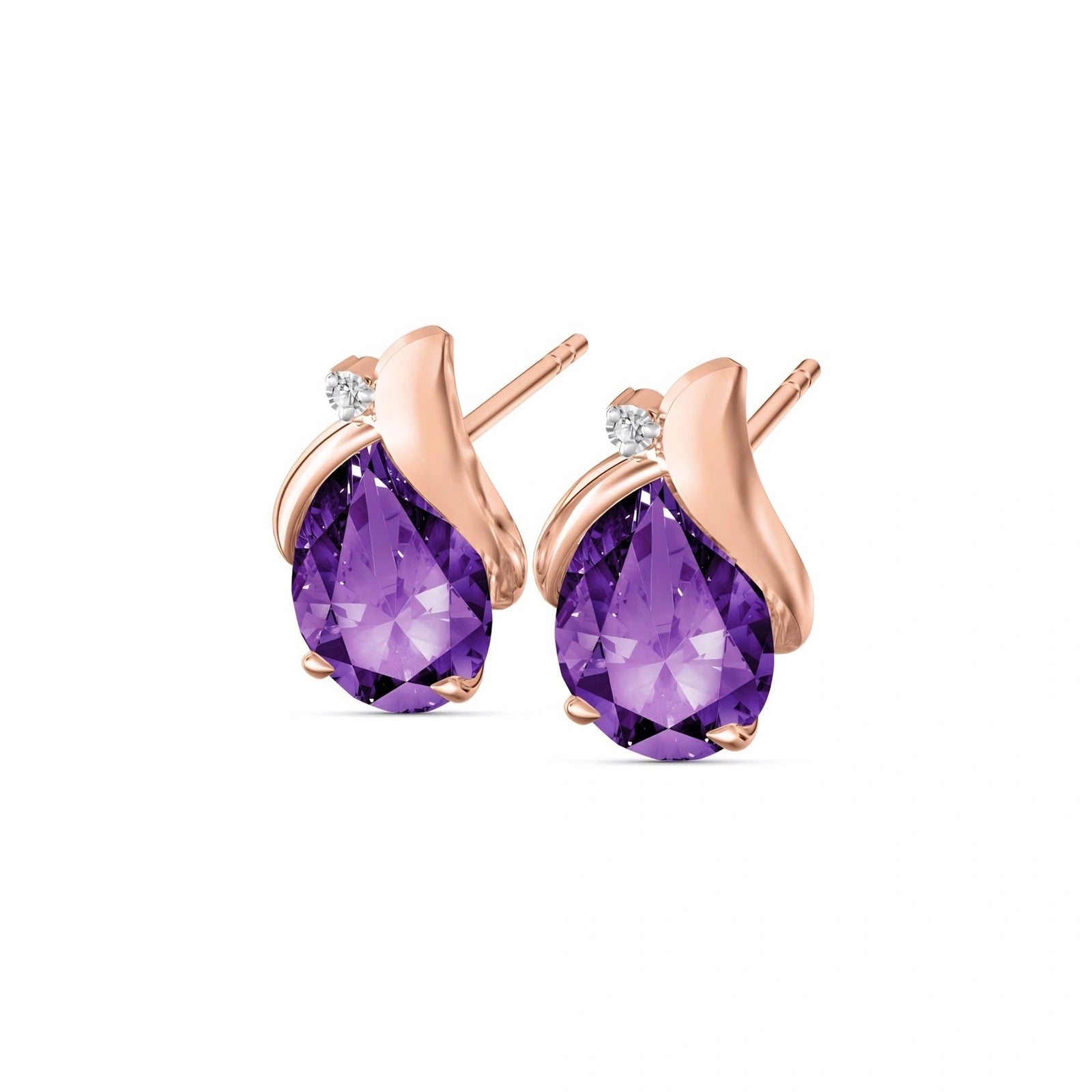 Rose Gold Amethyst & Diamond — Valentia