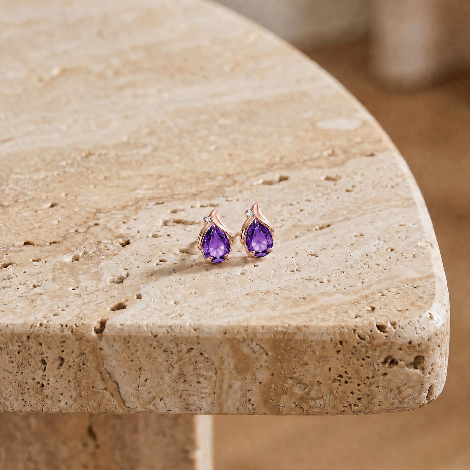 Rose Gold Amethyst & Diamond — Valentia